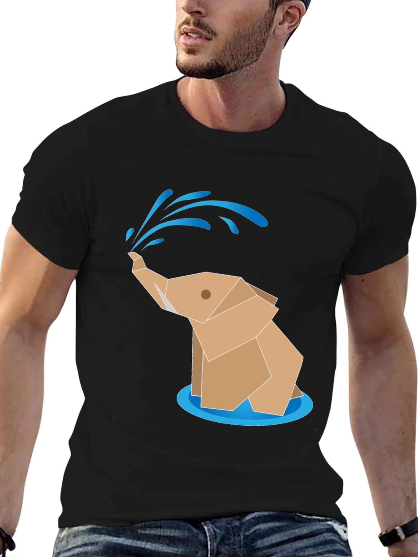 Origami Elephant T-Shirt - Quirky & Stylish