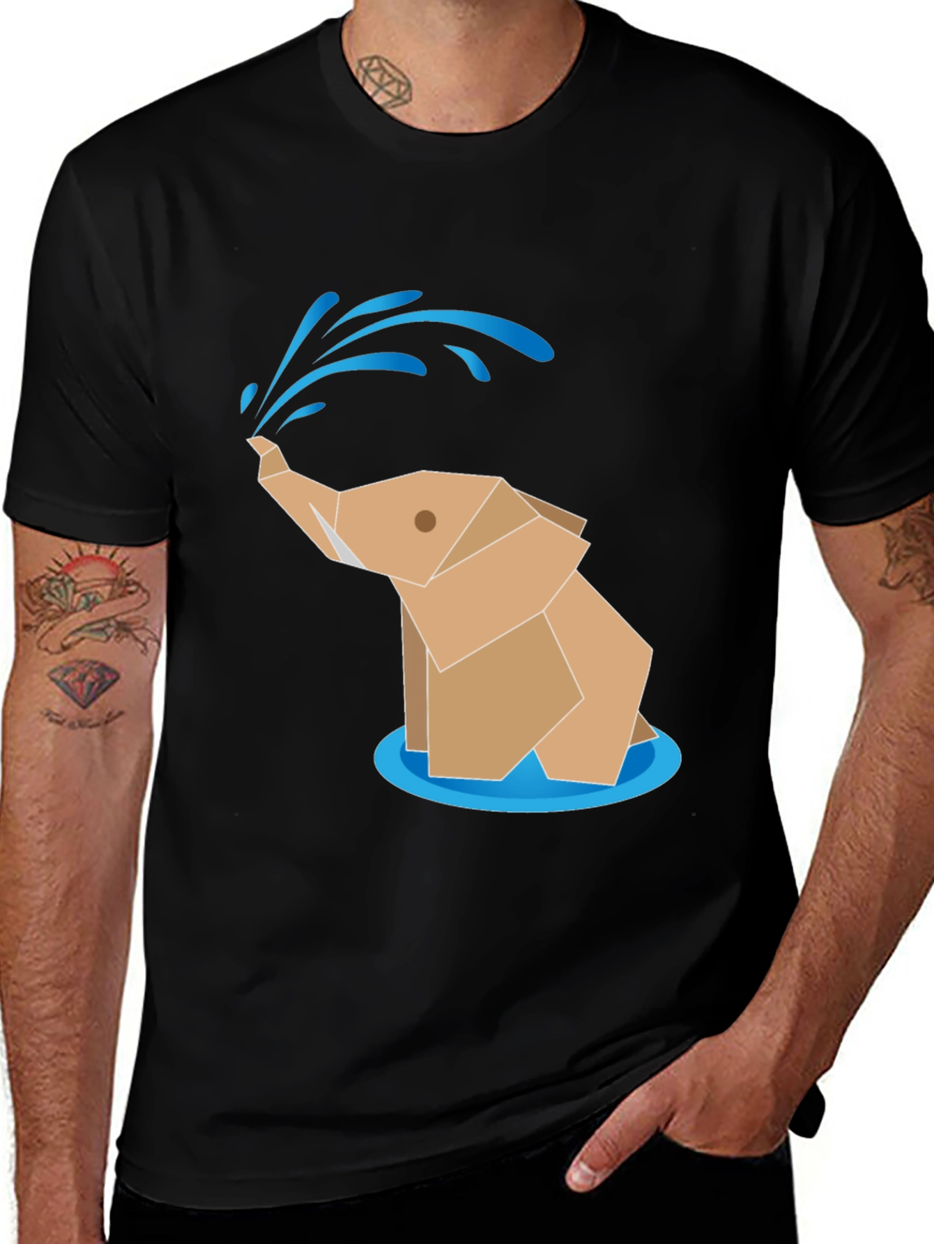 Origami Elephant T-Shirt - Quirky & Stylish