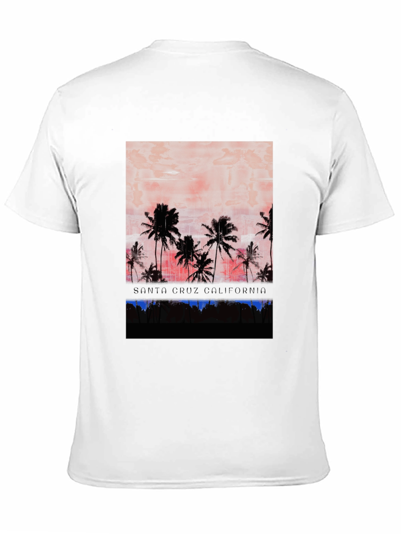 Santa Cruz California Palm Tree Graphic Tee