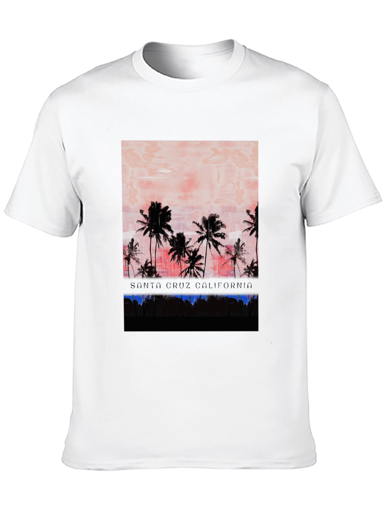 Santa Cruz California Palm Tree Graphic Tee