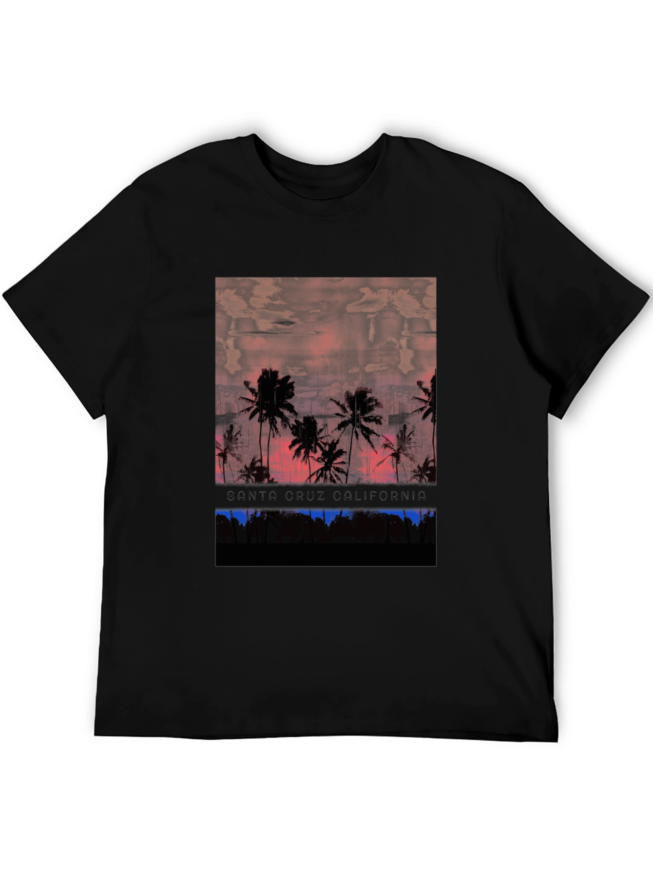 Santa Cruz California Palm Tree Graphic Tee