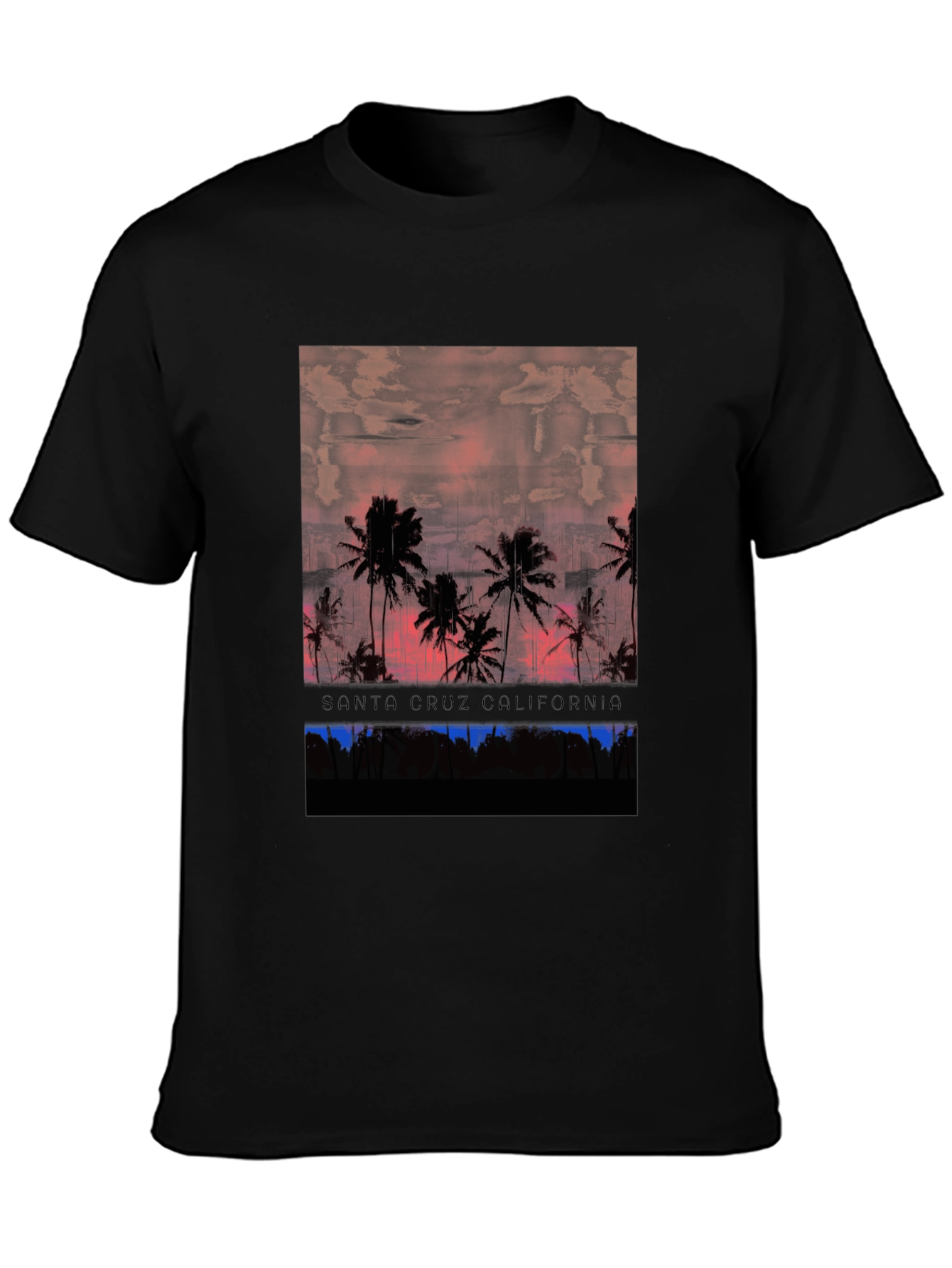 Santa Cruz California Palm Tree Graphic Tee