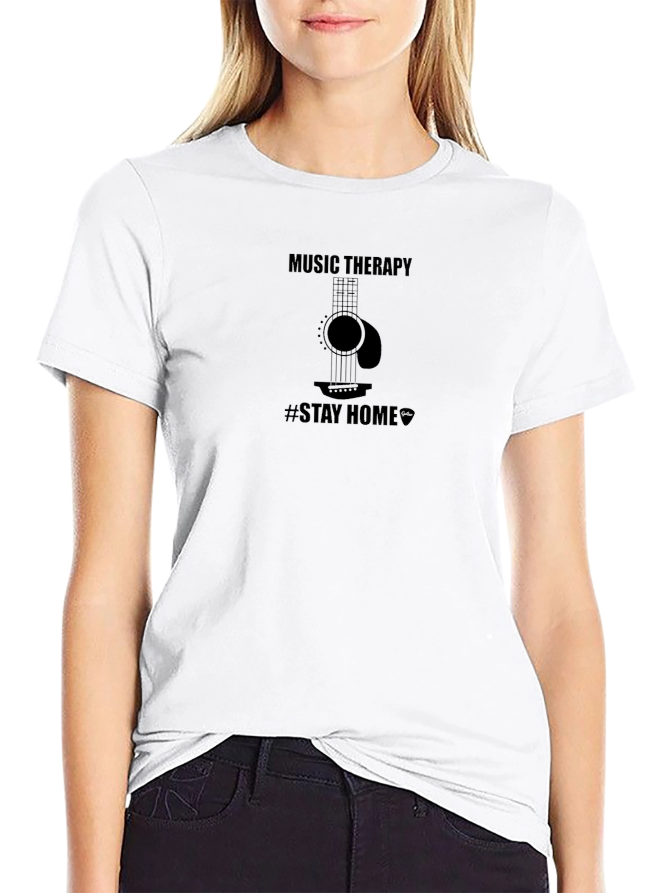 Music Therapy Guitar T-Shirt - Stay Home