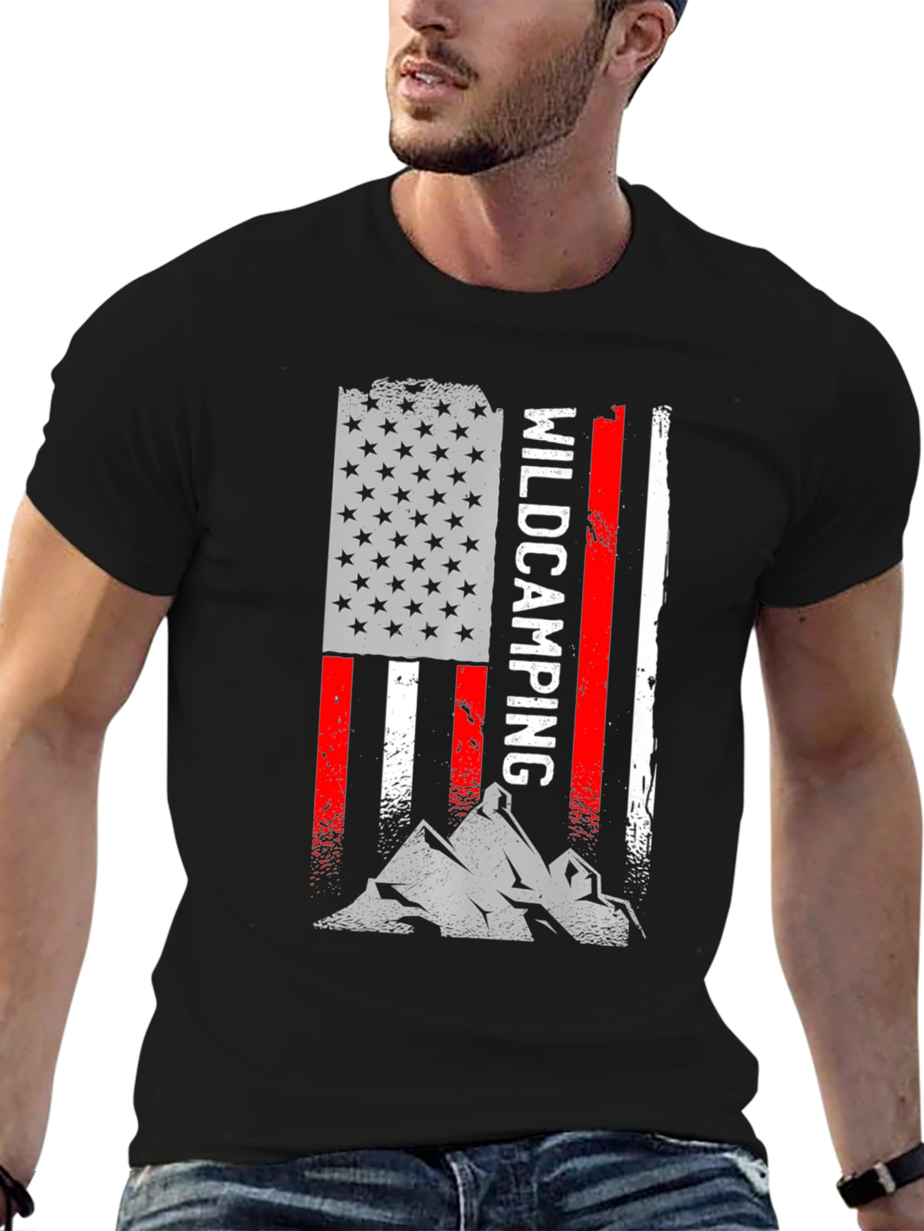 Wildcamping USA Flag T-Shirt