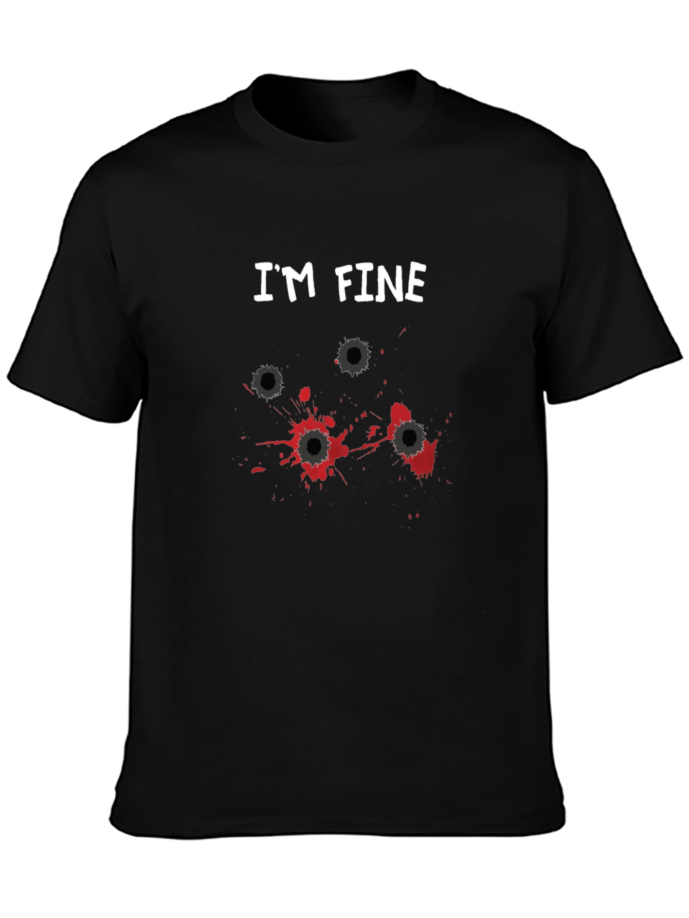 Im Fine Bullet Hole Graphic Novelty T-Shirt