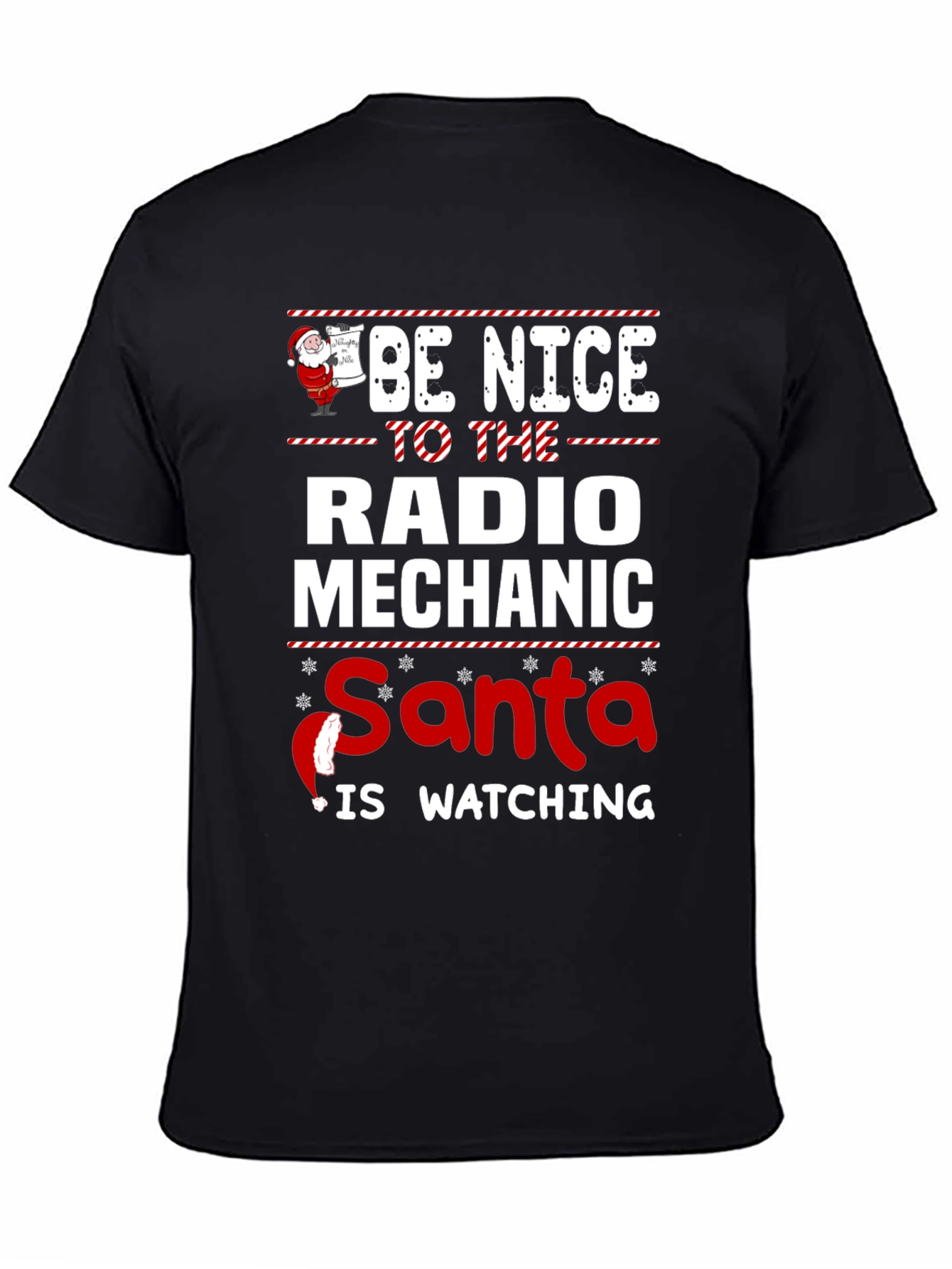Radio Mechanic Santa Watching T-Shirt