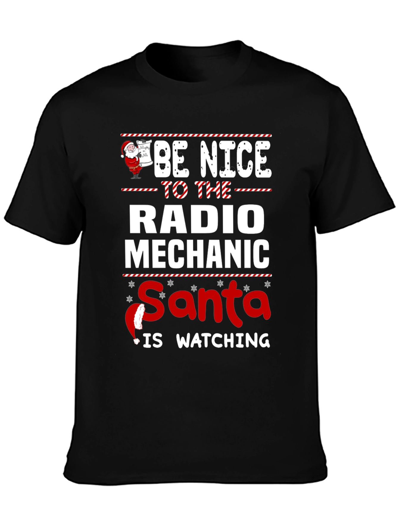 Radio Mechanic Santa Watching T-Shirt