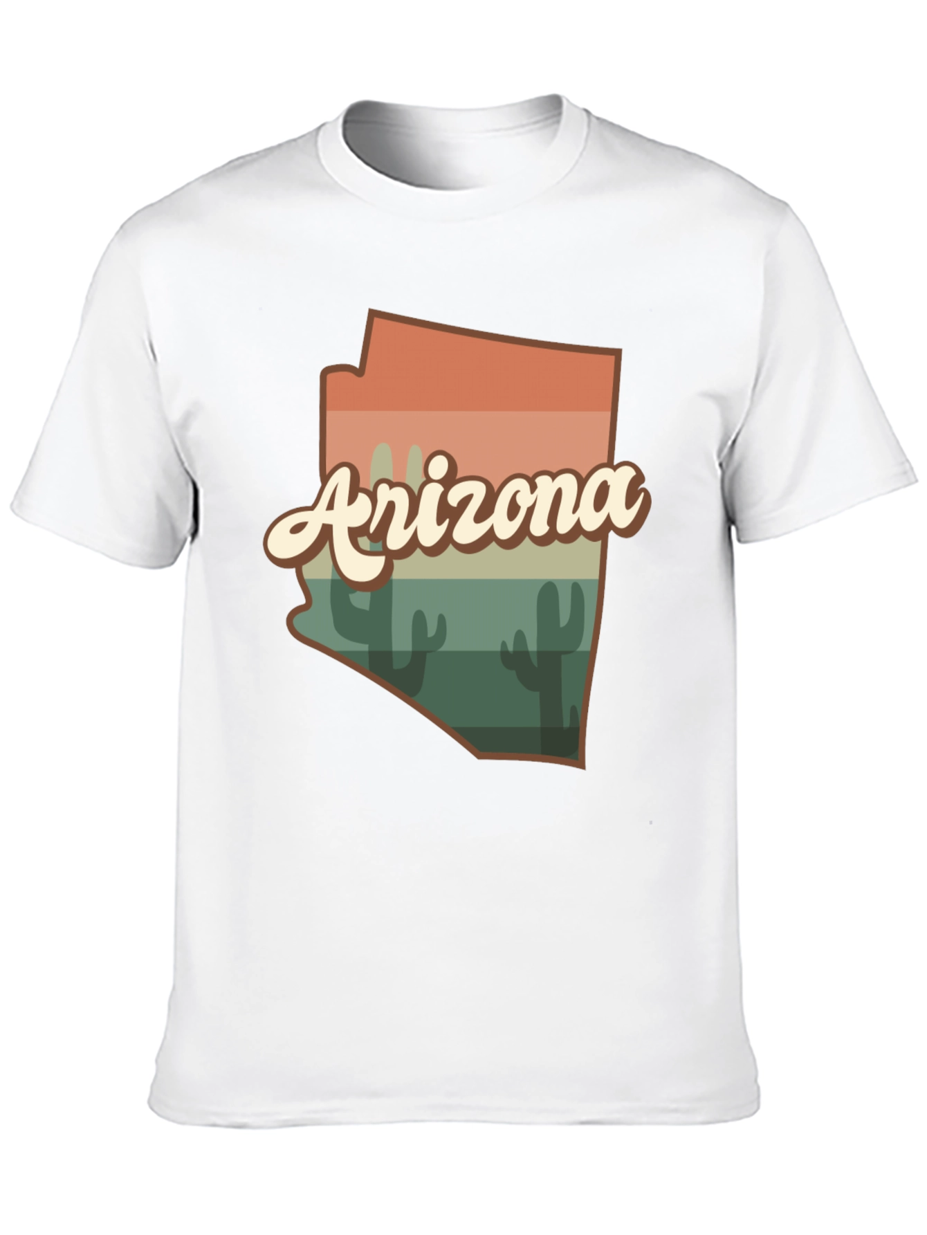 Retro Arizona Graphic Tee - Black Cotton Blend T-Shirt