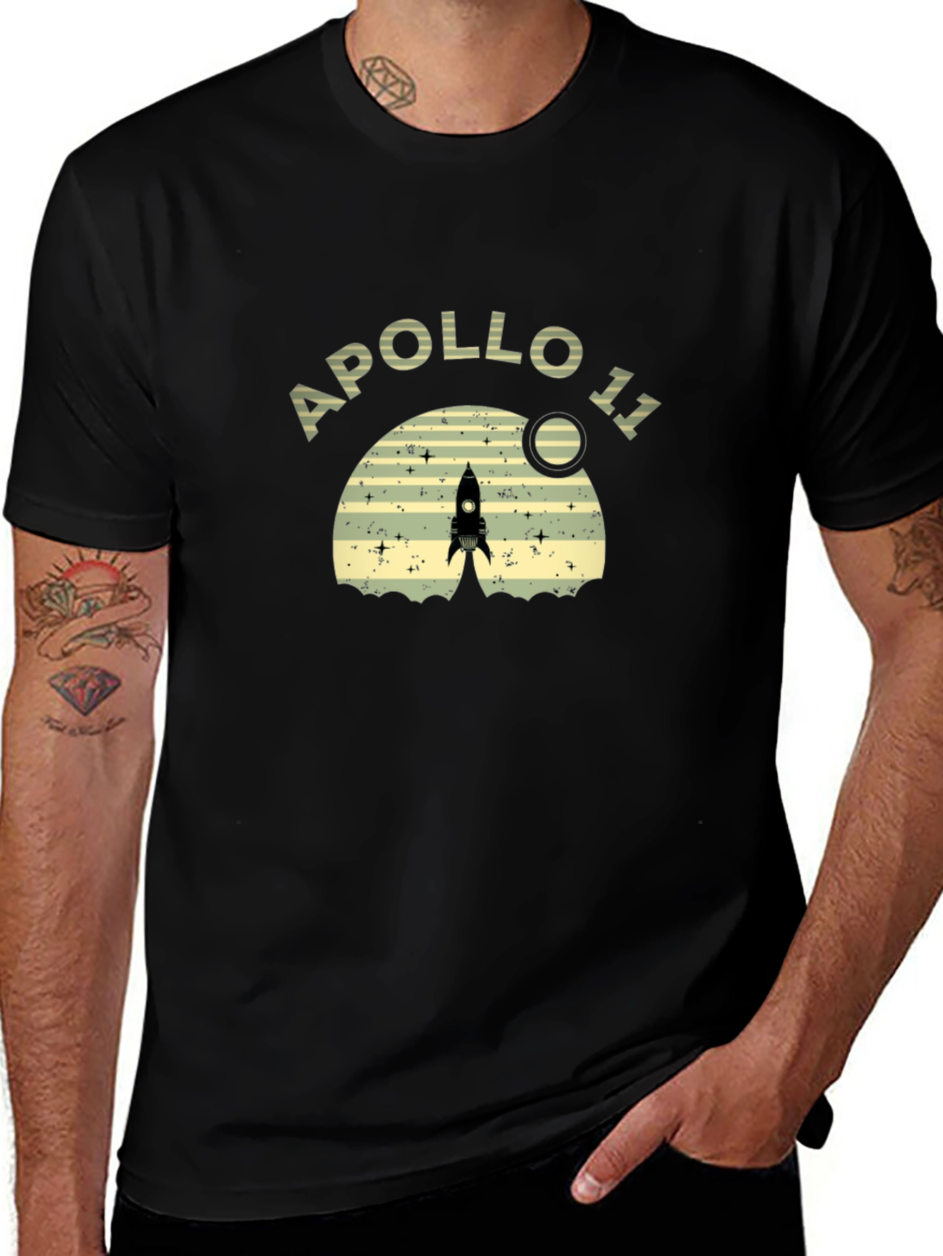 Apollo 11 Graphic T-Shirt - Space Rocket Tee