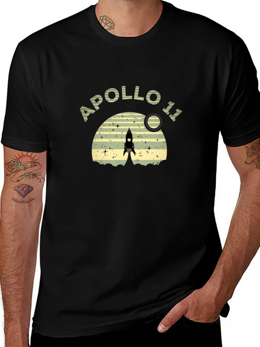 Apollo 11 Graphic T-Shirt - Space Rocket Tee