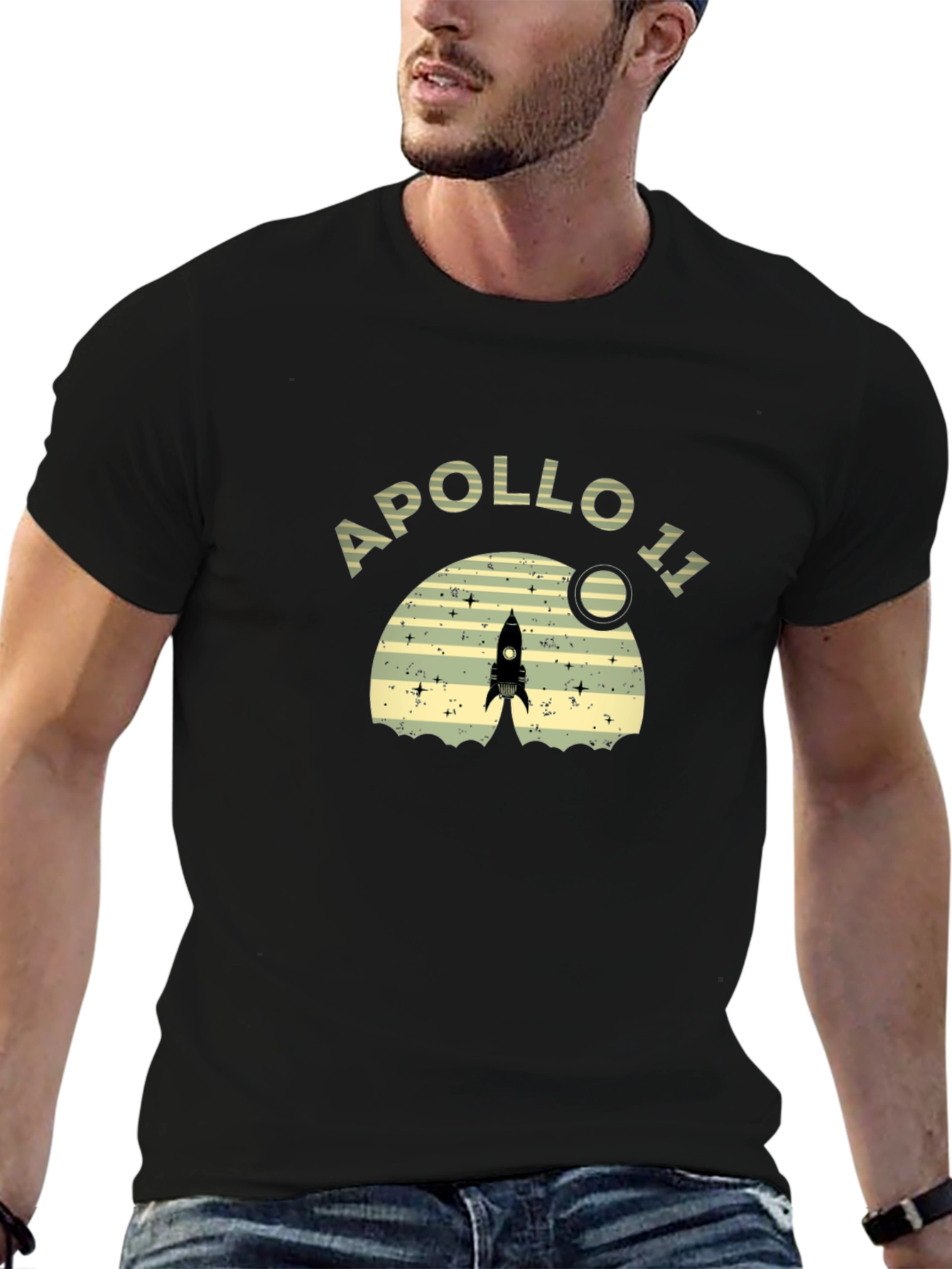 Apollo 11 Graphic T-Shirt - Space Rocket Tee