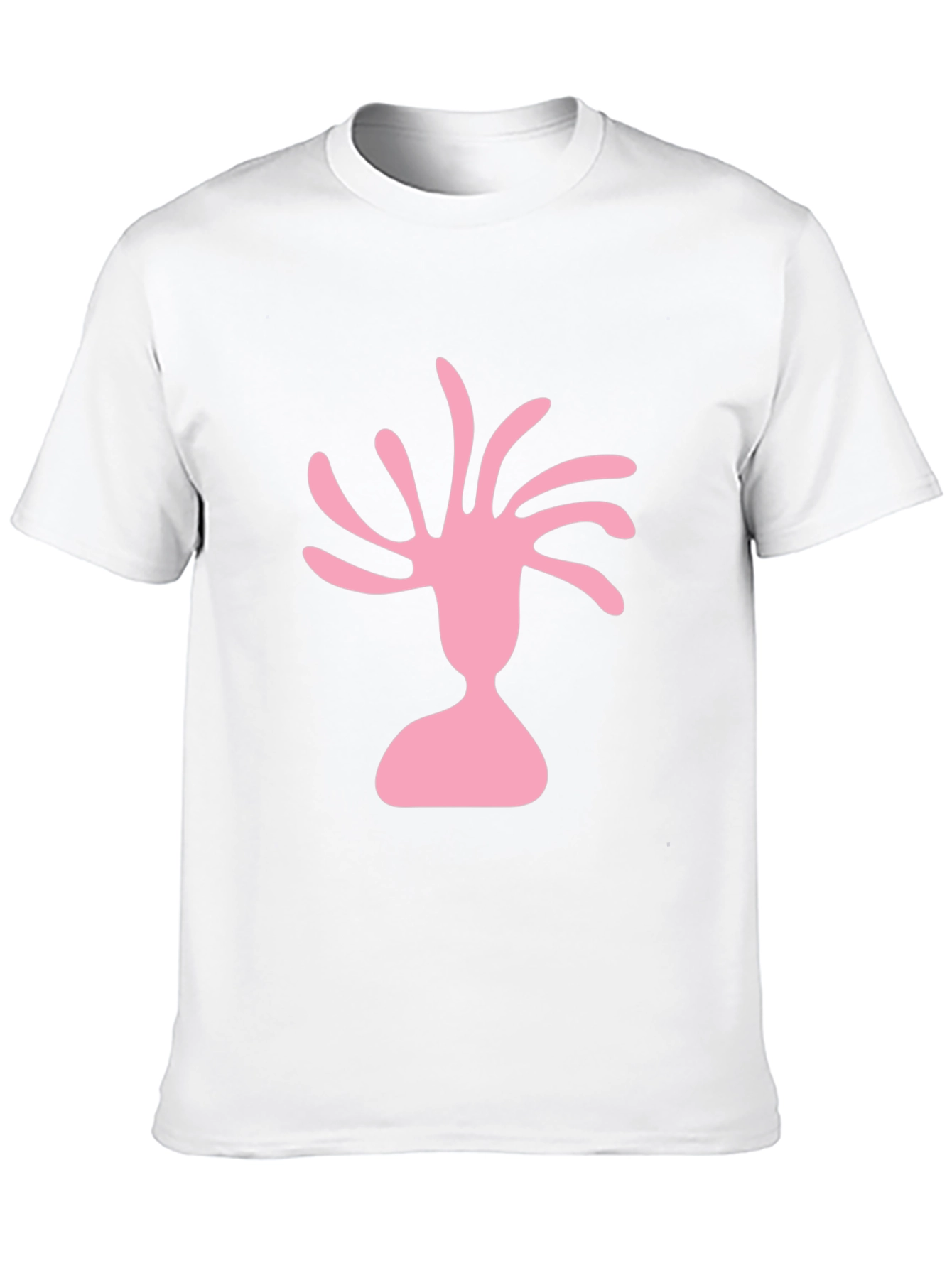 Pink Silhouette Graphic Black T-Shirt