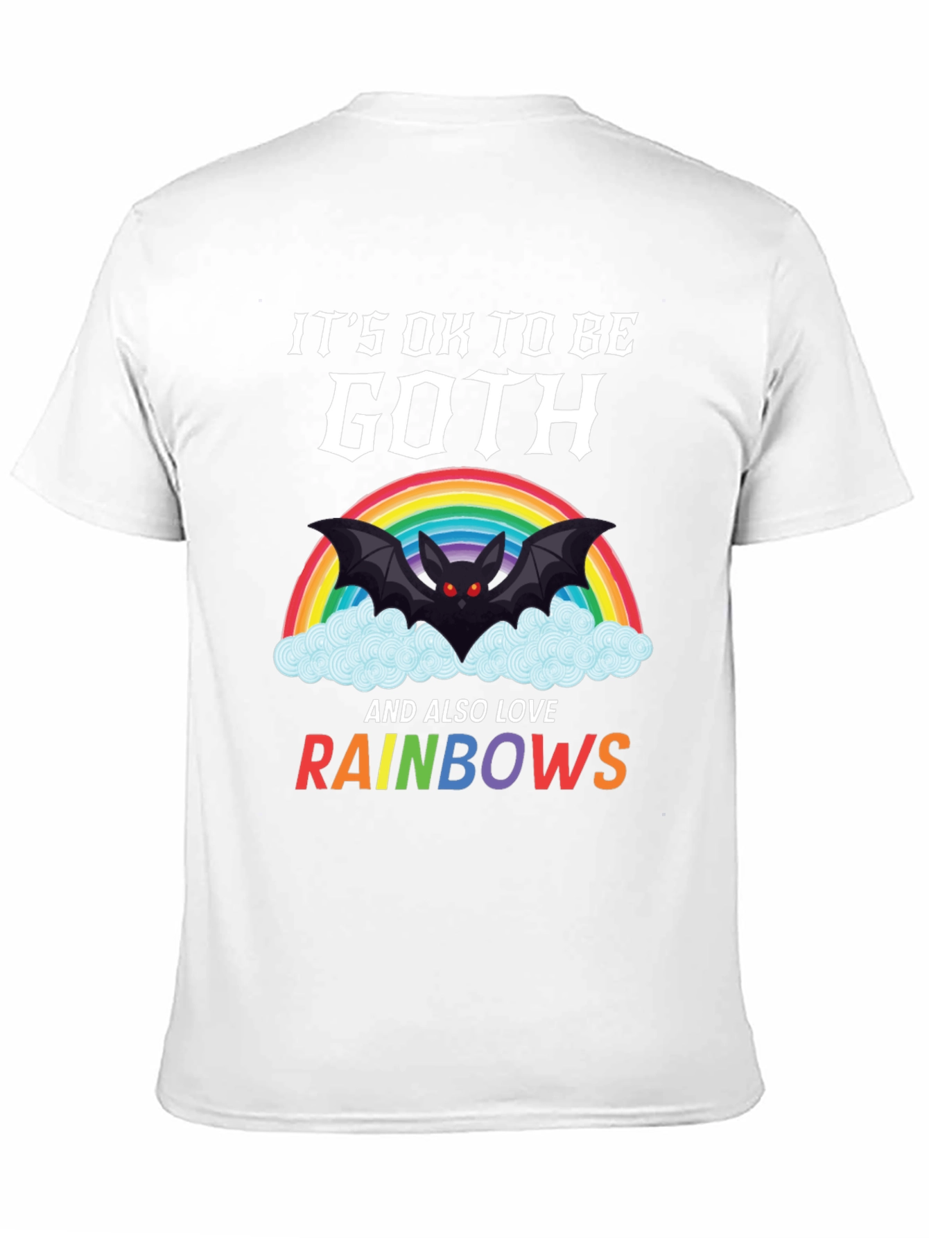 Its Ok to Be Goth Rainbow T-Shirt