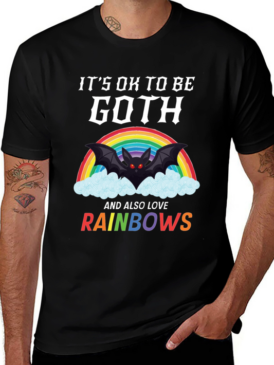 Its Ok to Be Goth Rainbow T-Shirt