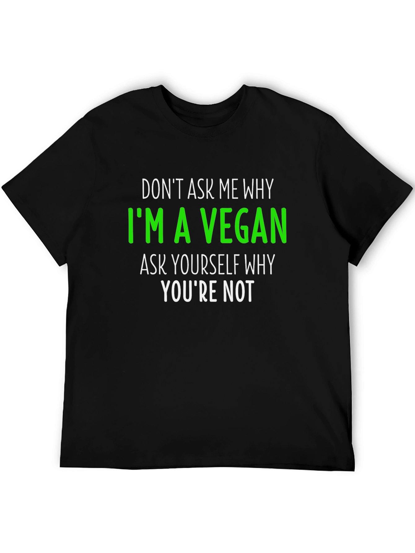 Vegan Statement T-Shirt - Ask Yourself Why Youre Not