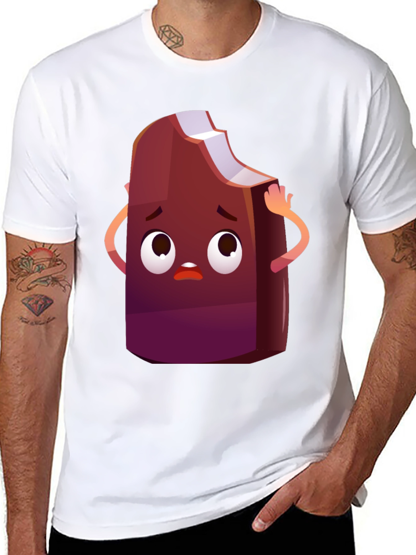 Cartoon Ice Cream T-Shirt - Funny Graphic Tee