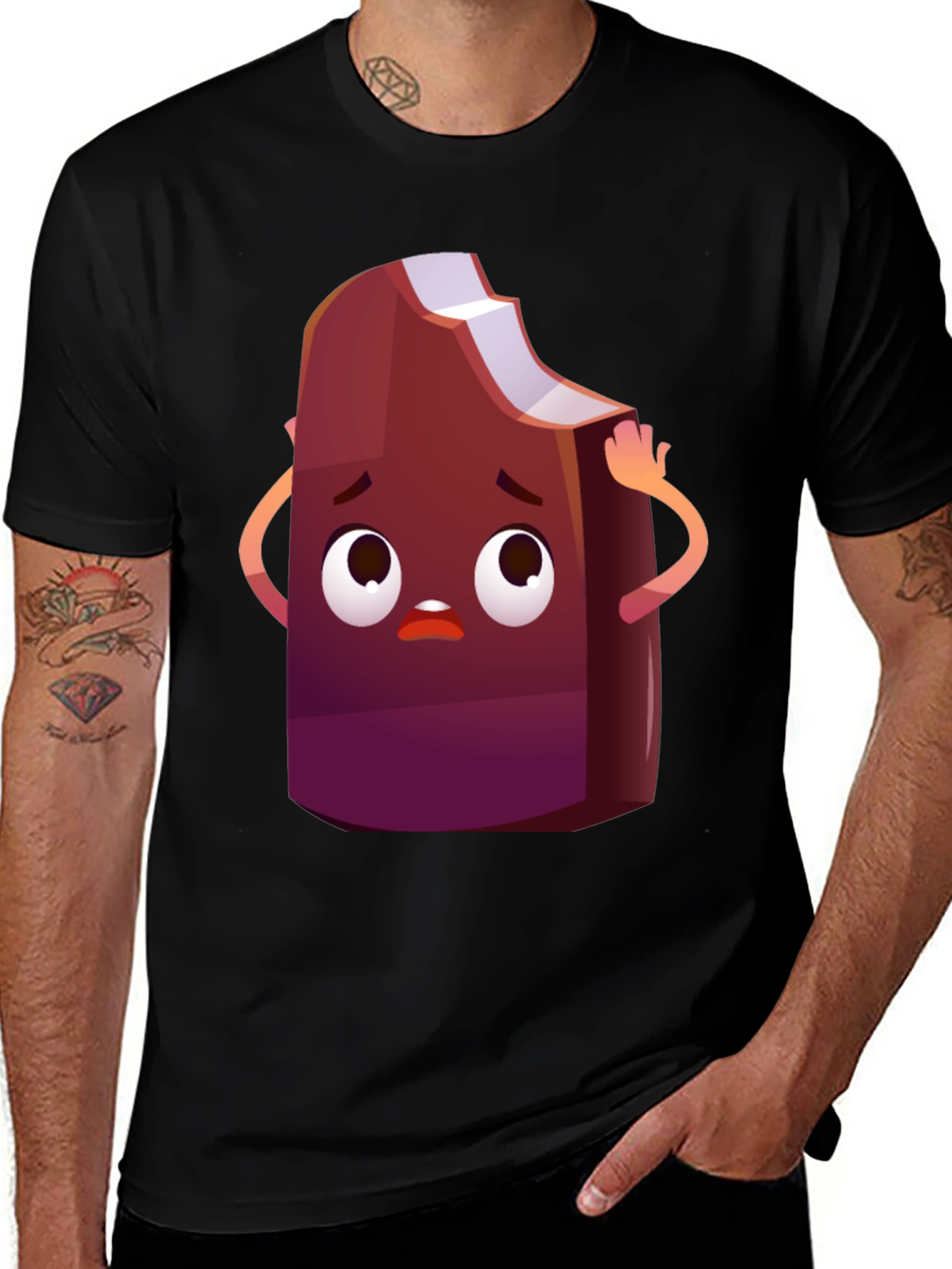 Cartoon Ice Cream T-Shirt - Funny Graphic Tee