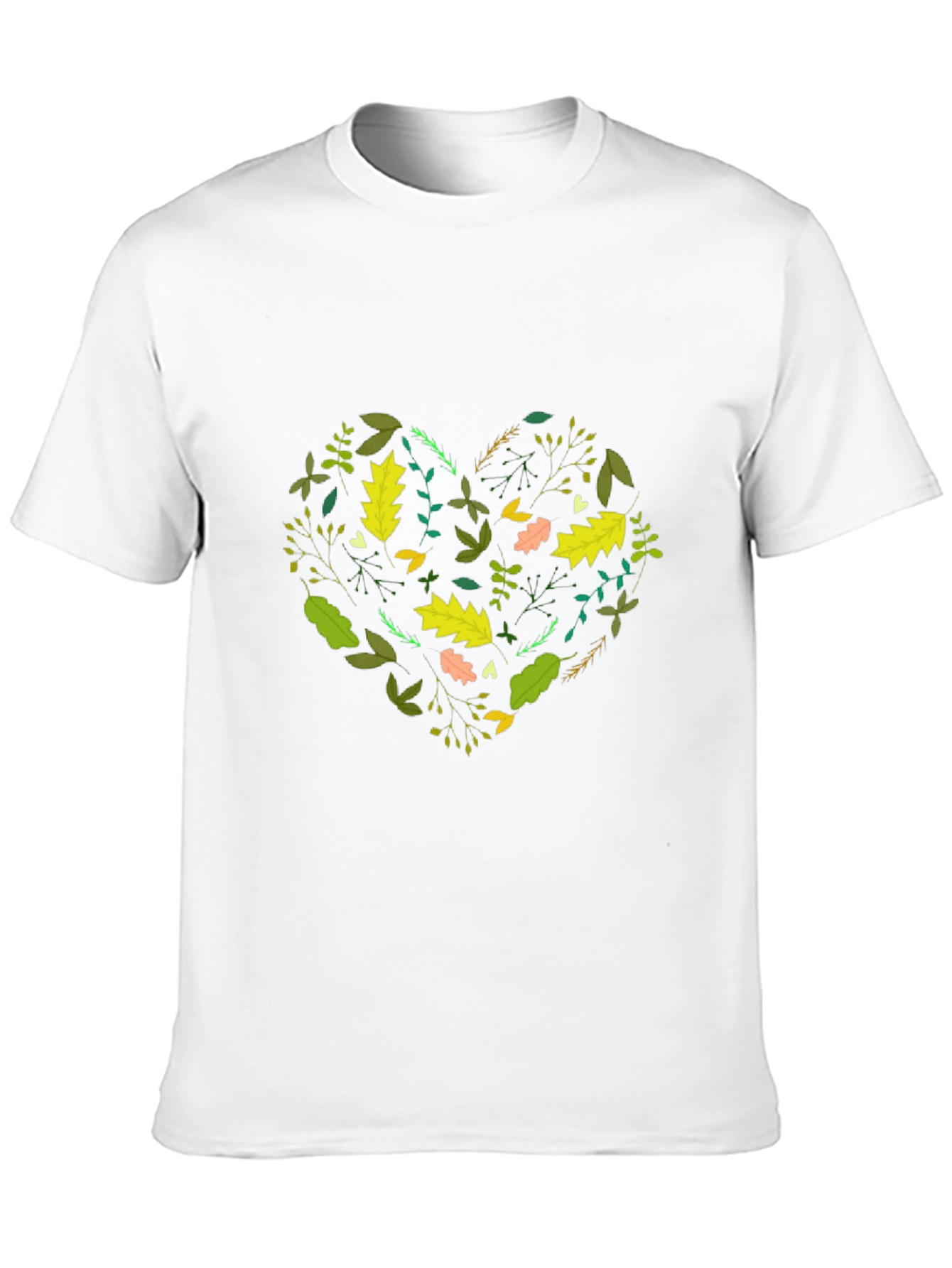 Nature Heart Graphic Tee - Black Cotton Blend Shirt