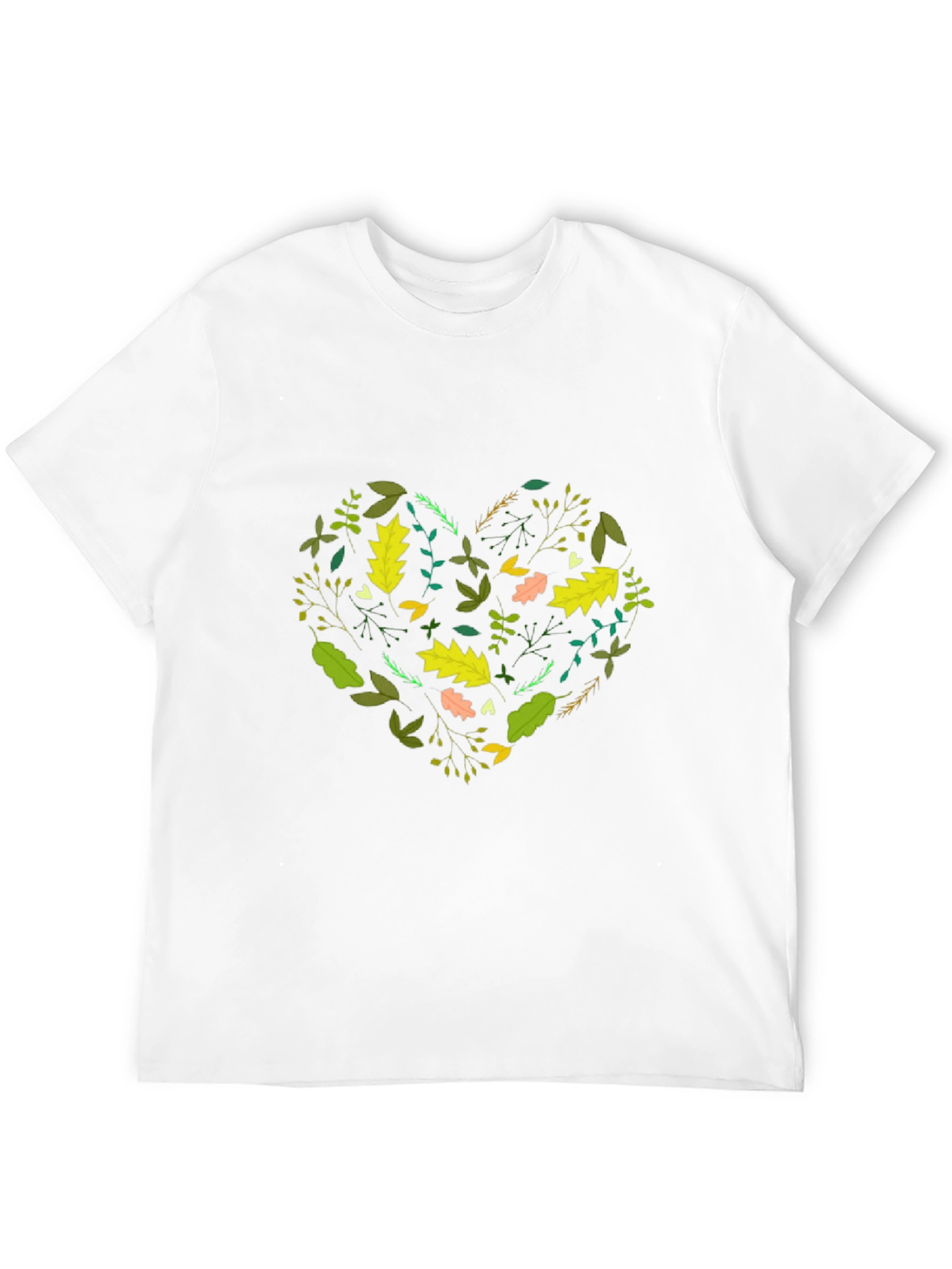 Nature Heart Graphic Tee - Black Cotton Blend Shirt