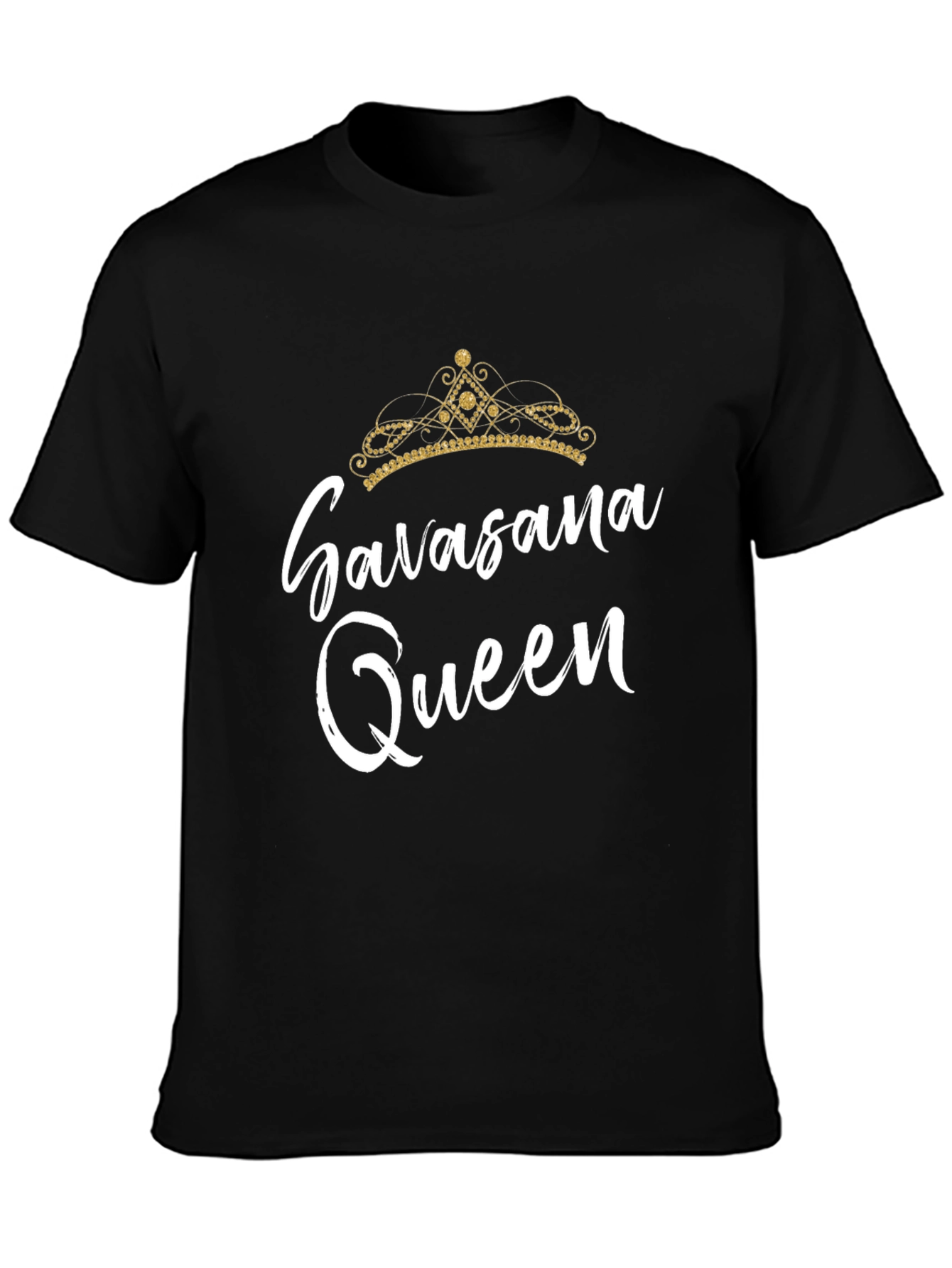 Savasana Queen Black T-Shirt Yoga