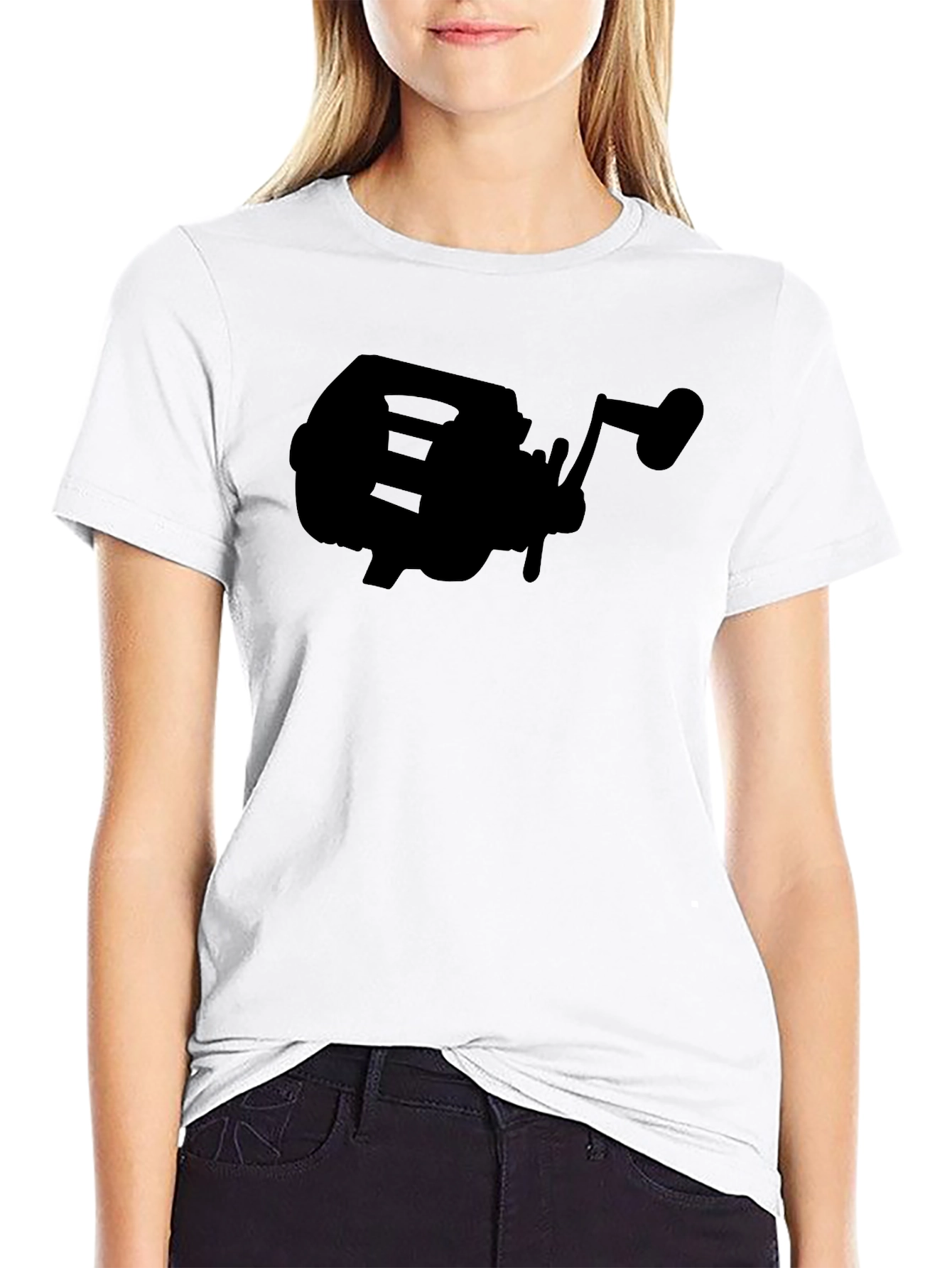 Fishing Reel Graphic Tee - Black Angler T-Shirt