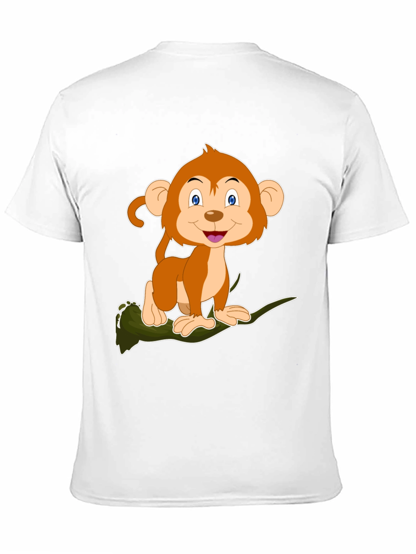 Monkey Cartoon Graphic Black T-Shirt