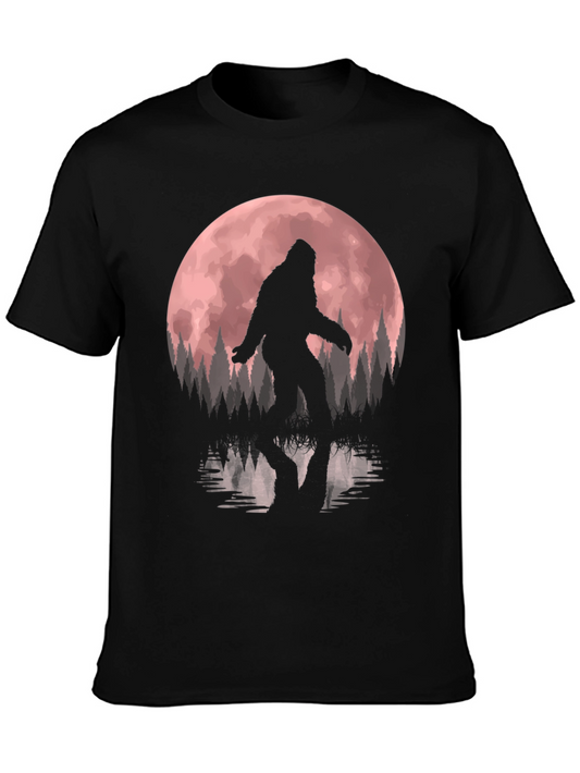 Bigfoot Moon Silhouette Graphic Tee