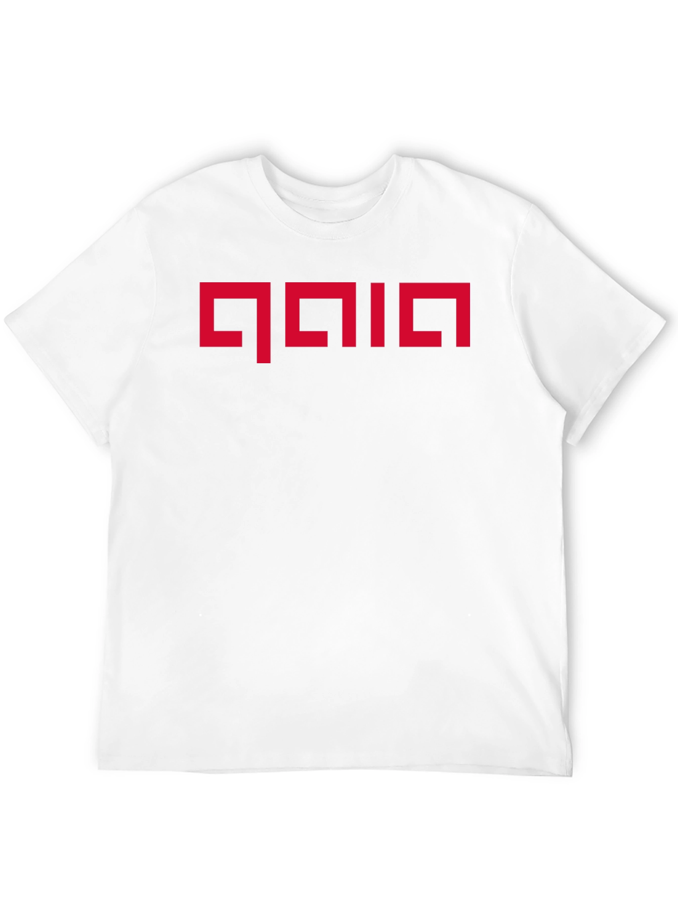 Geometric Red Graphic Print Black T-Shirt
