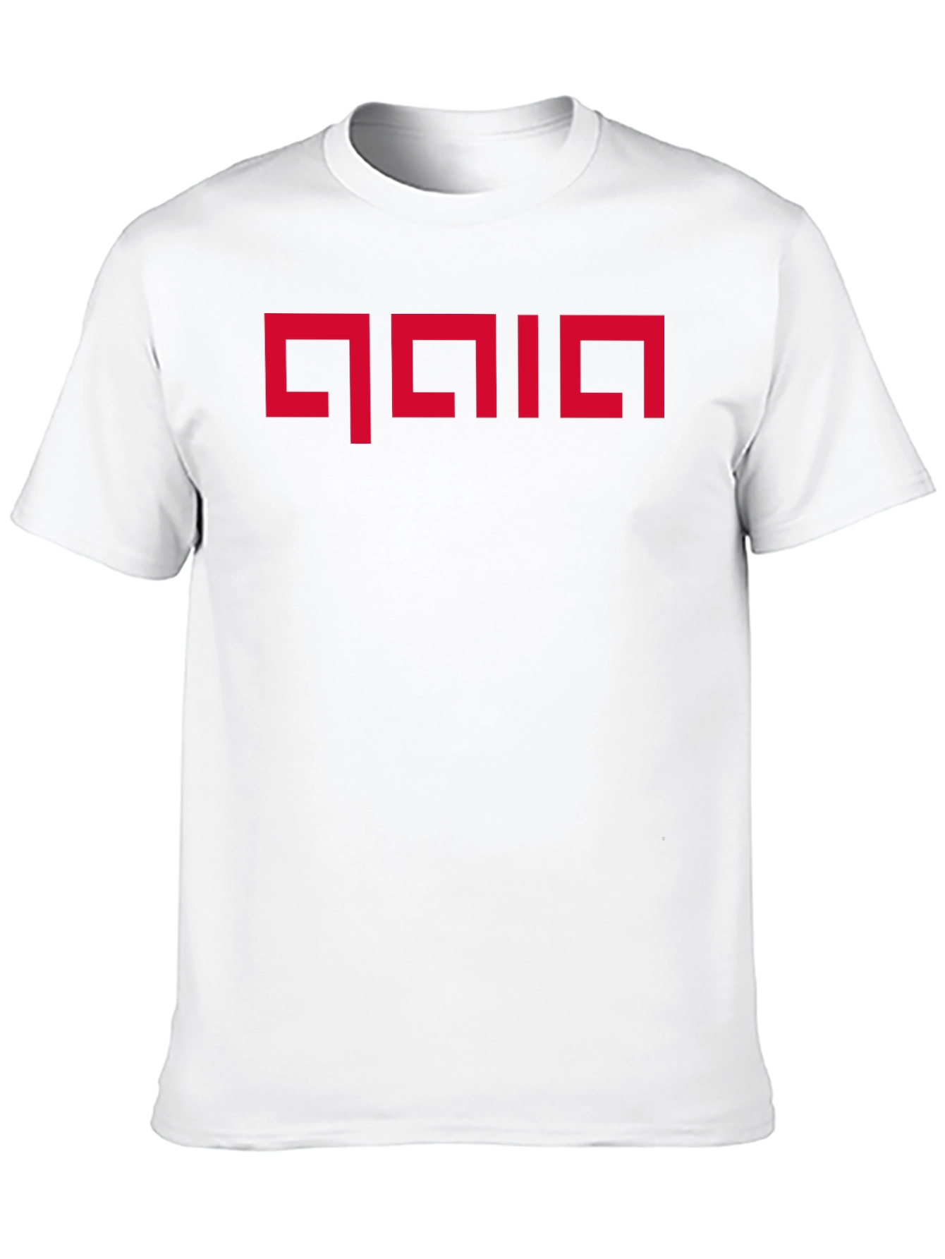 Geometric Red Graphic Print Black T-Shirt