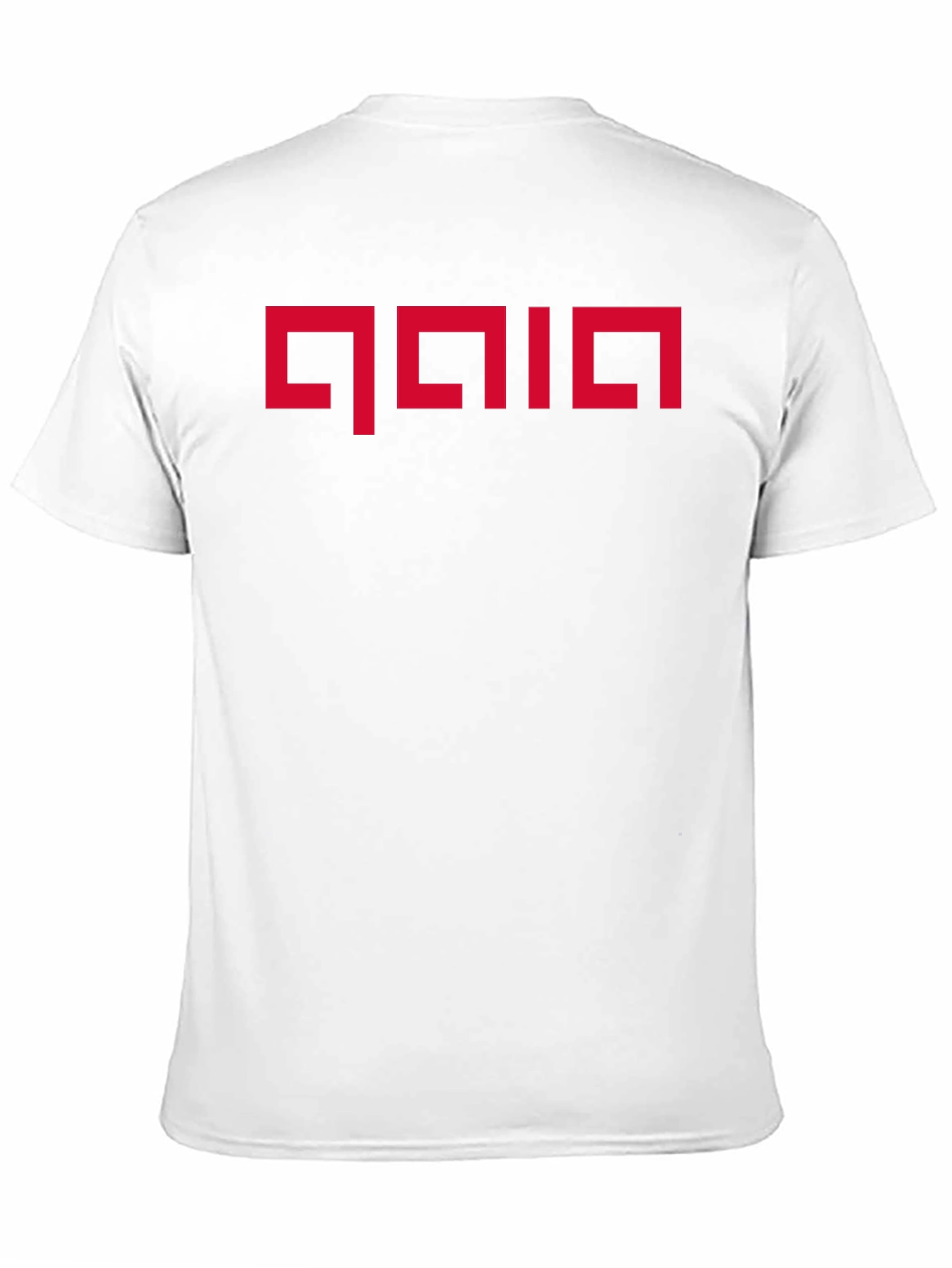 Geometric Red Graphic Print Black T-Shirt