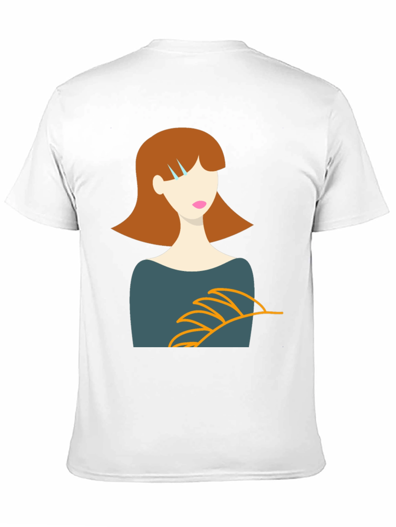 Stylish Graphic Tee - Woman Portrait Design