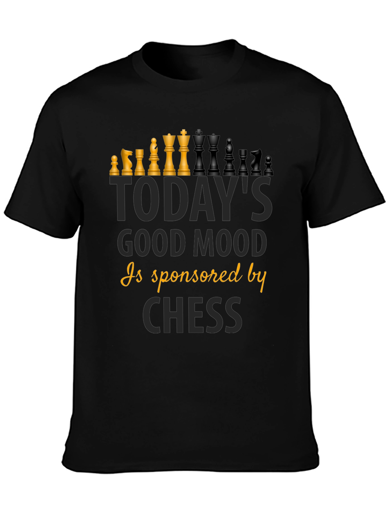 Chess Good Mood T-Shirt - Black Graphic Tee