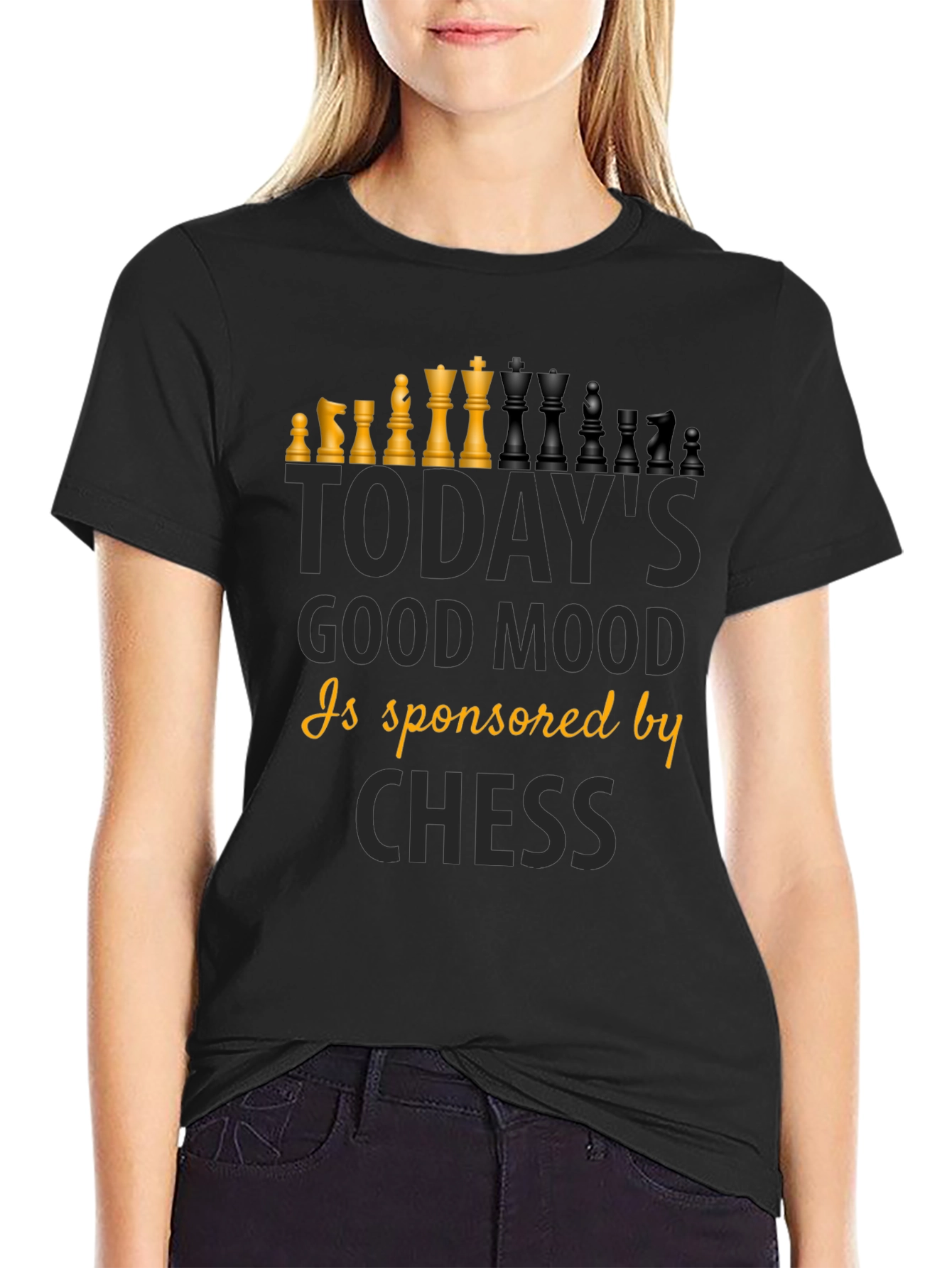 Chess Good Mood T-Shirt - Black Graphic Tee