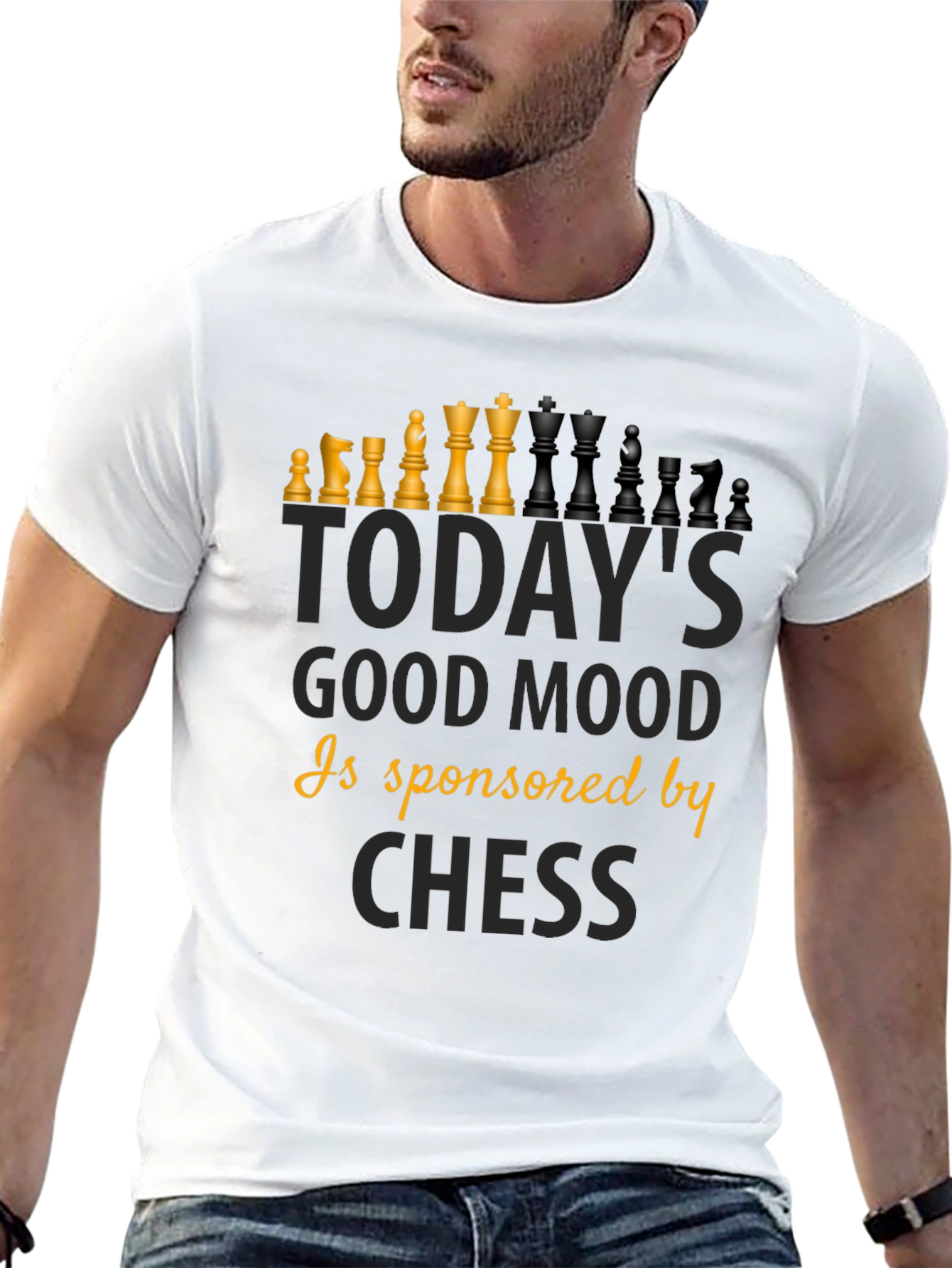 Chess Good Mood T-Shirt - Black Graphic Tee