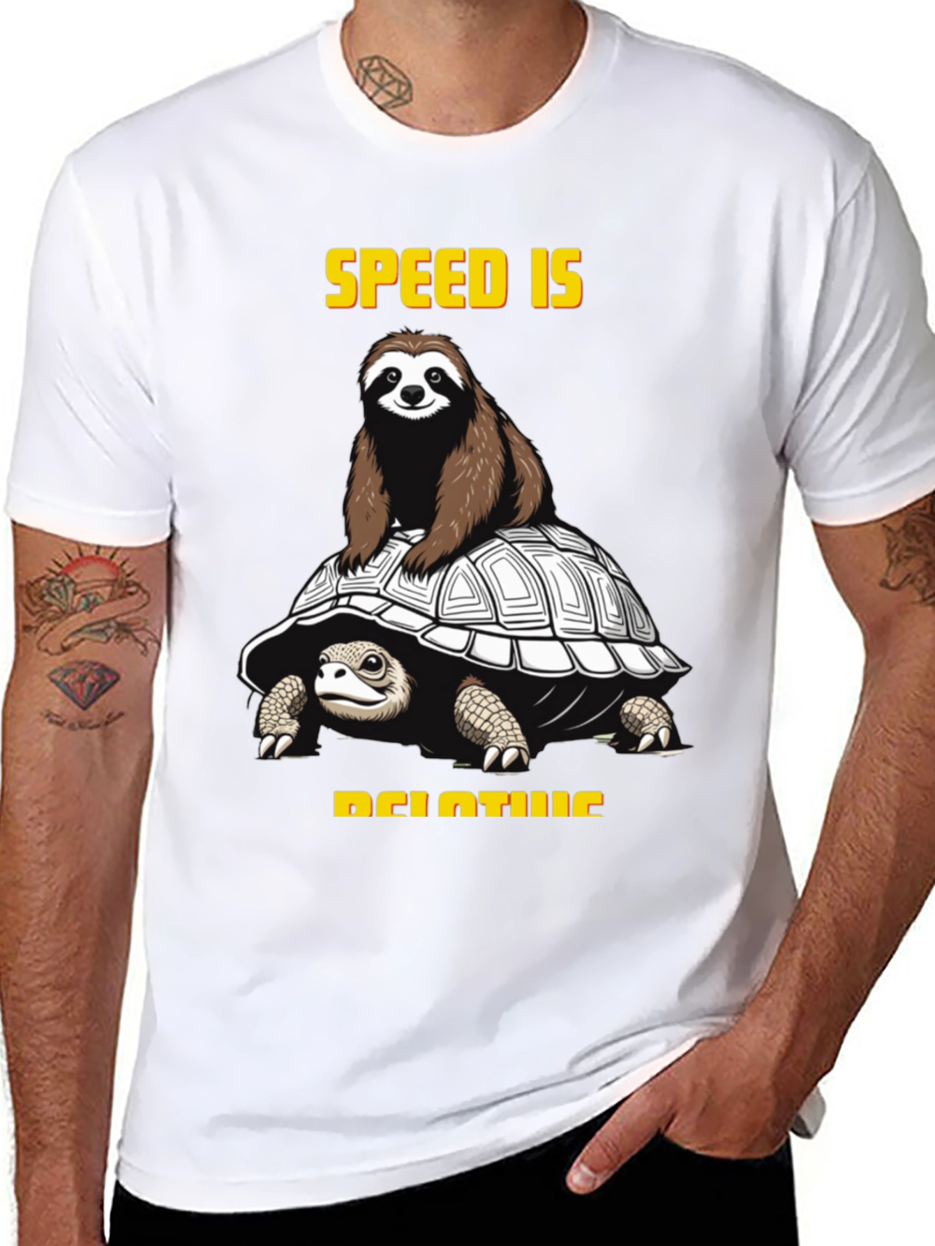 Speed is Relative Sloth & Turtle Graphic Tee