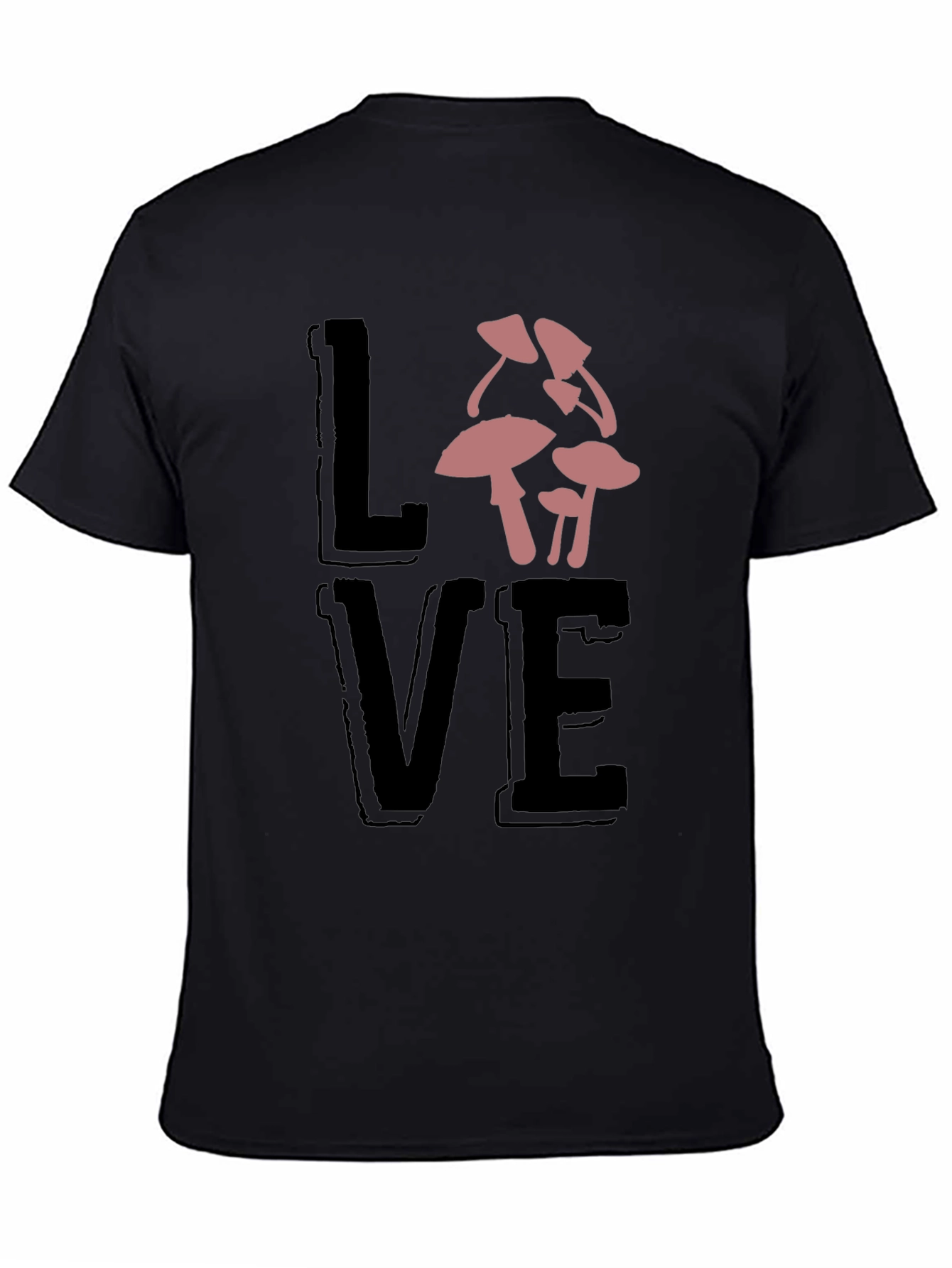 Mushroom Love Black T-Shirt