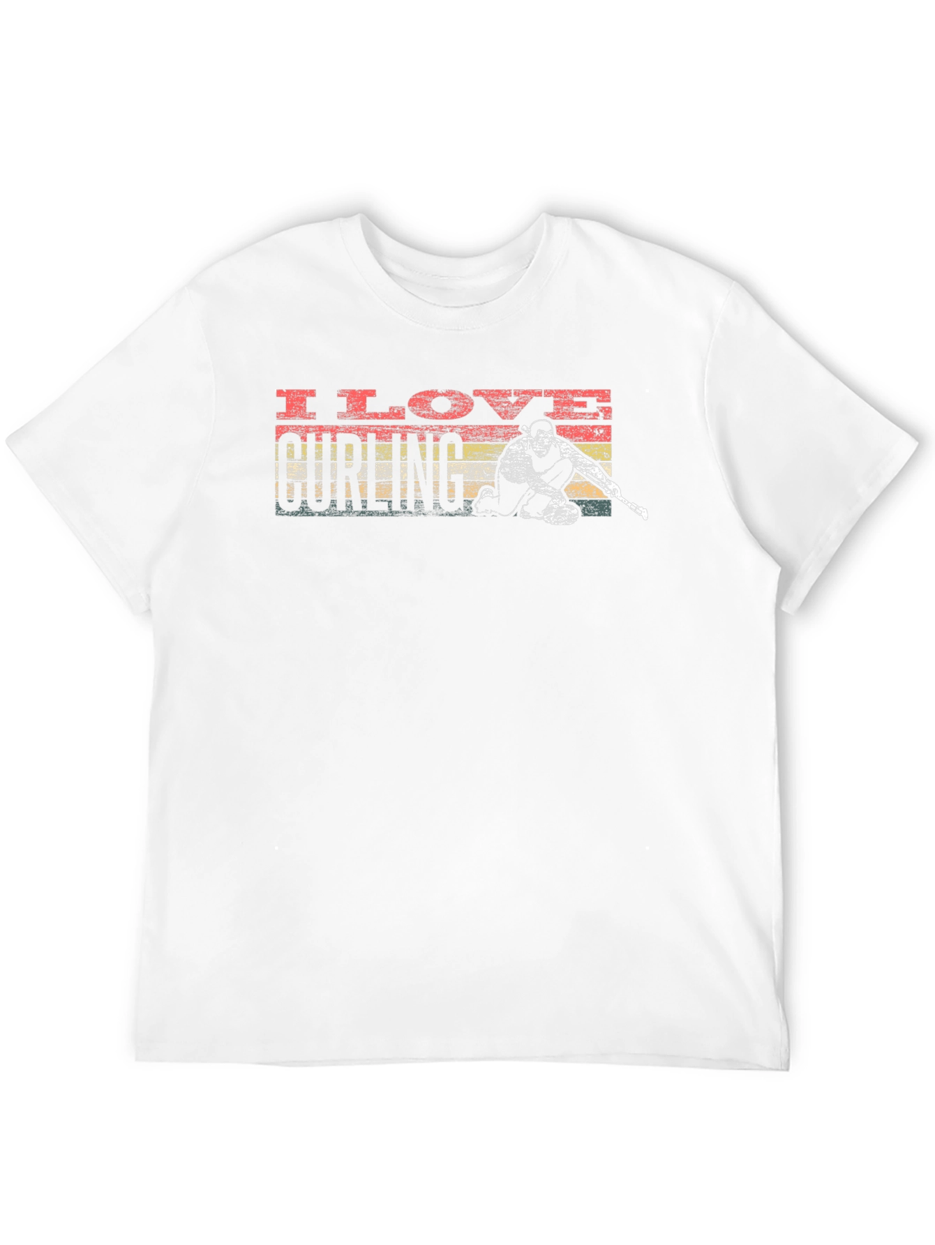 I Love Curling Graphic Tee - Unisex Black T-Shirt