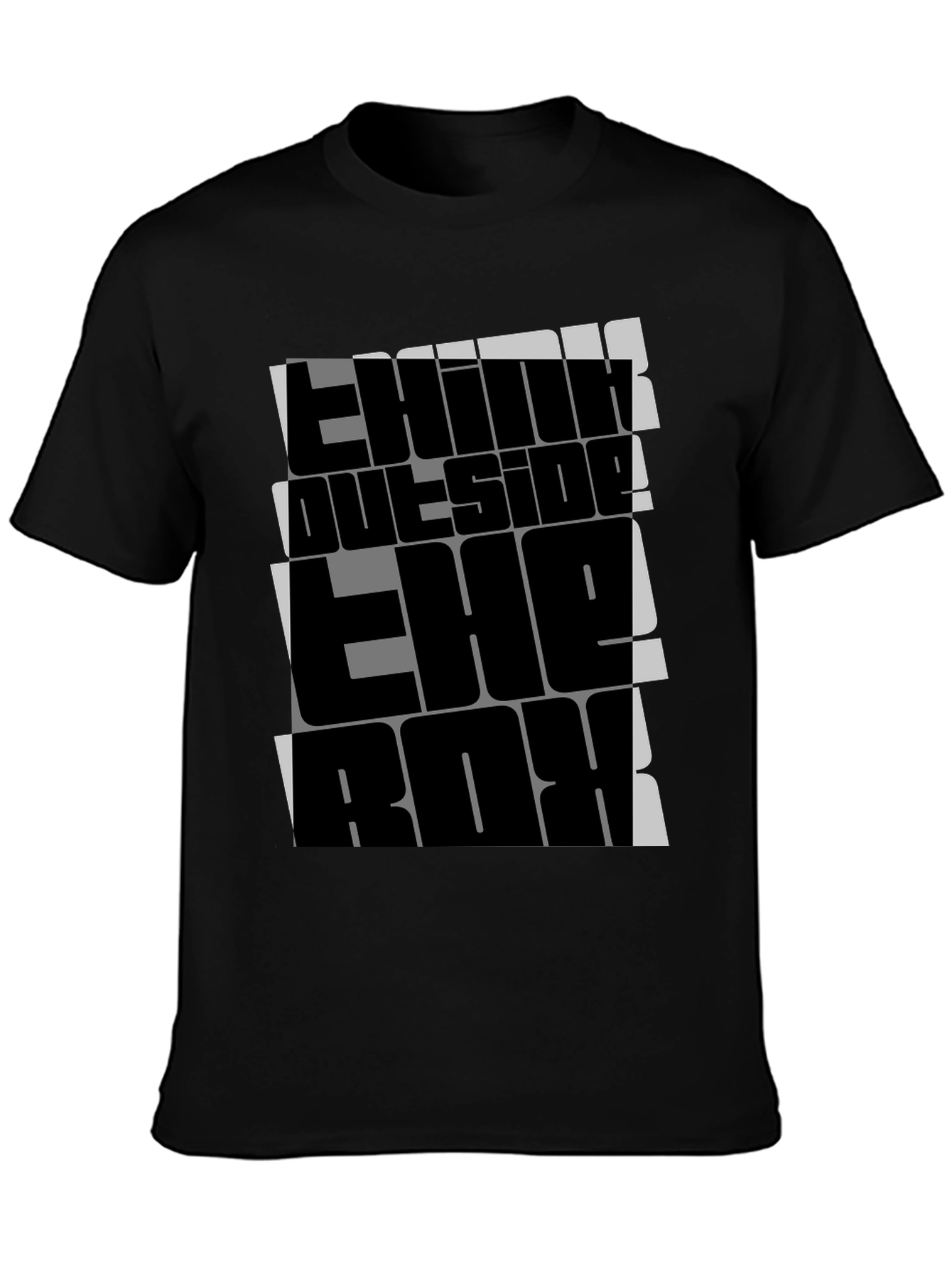 Think Outside the Box Graphic Tee - Black