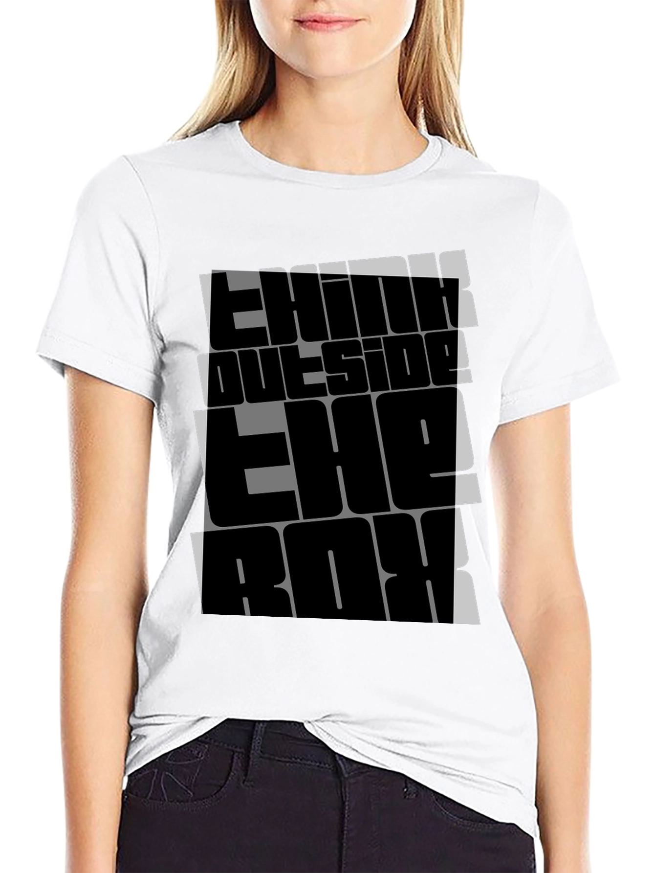 Think Outside the Box Graphic Tee - Black