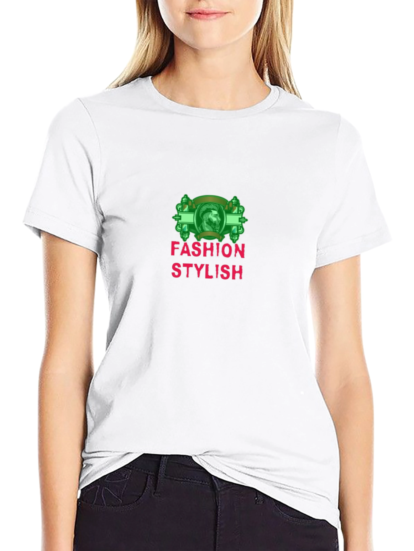 Stylish Black T-Shirt with Fashion Graphic