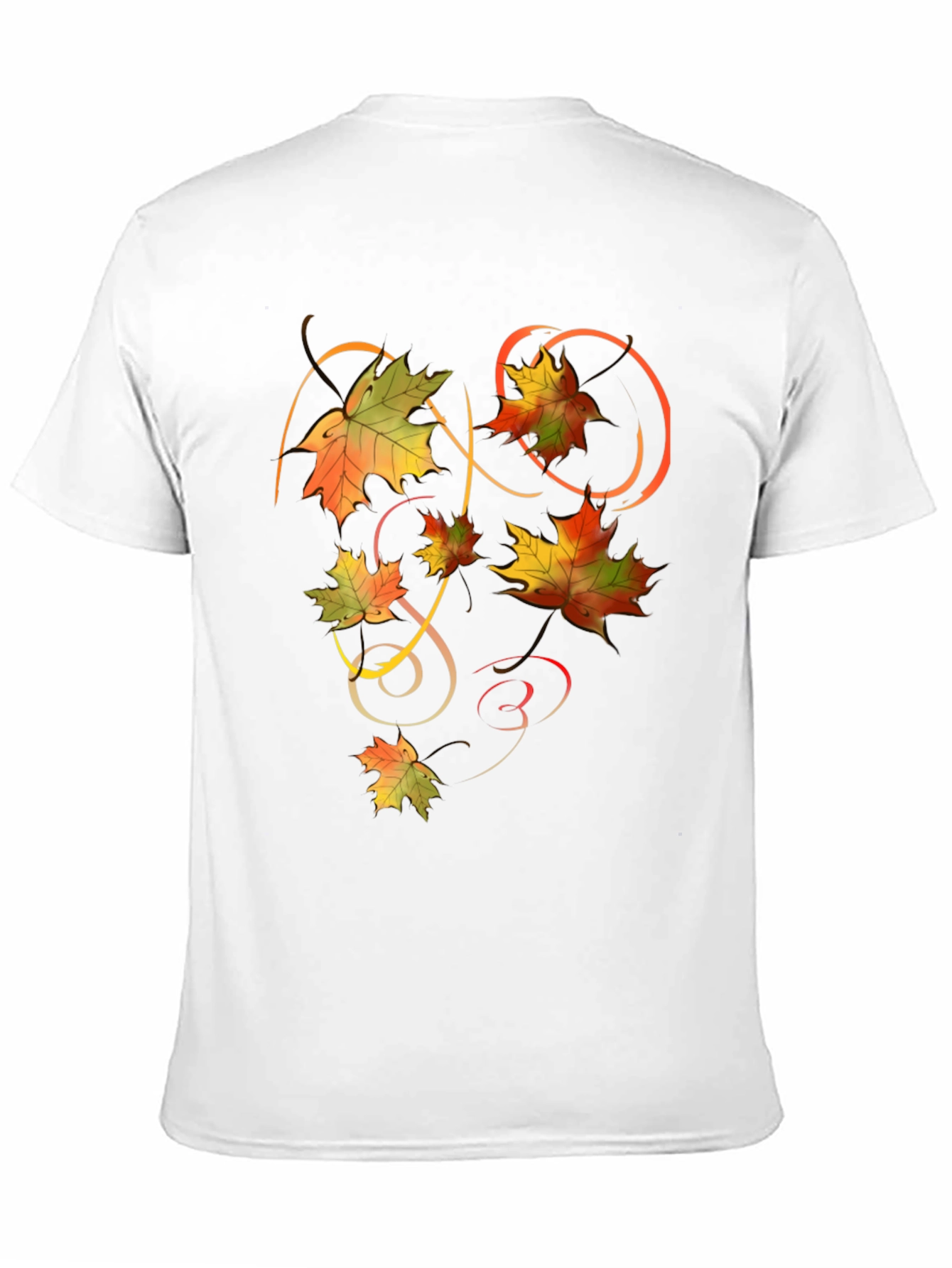 Autumn Leaves Graphic Black T-Shirt
