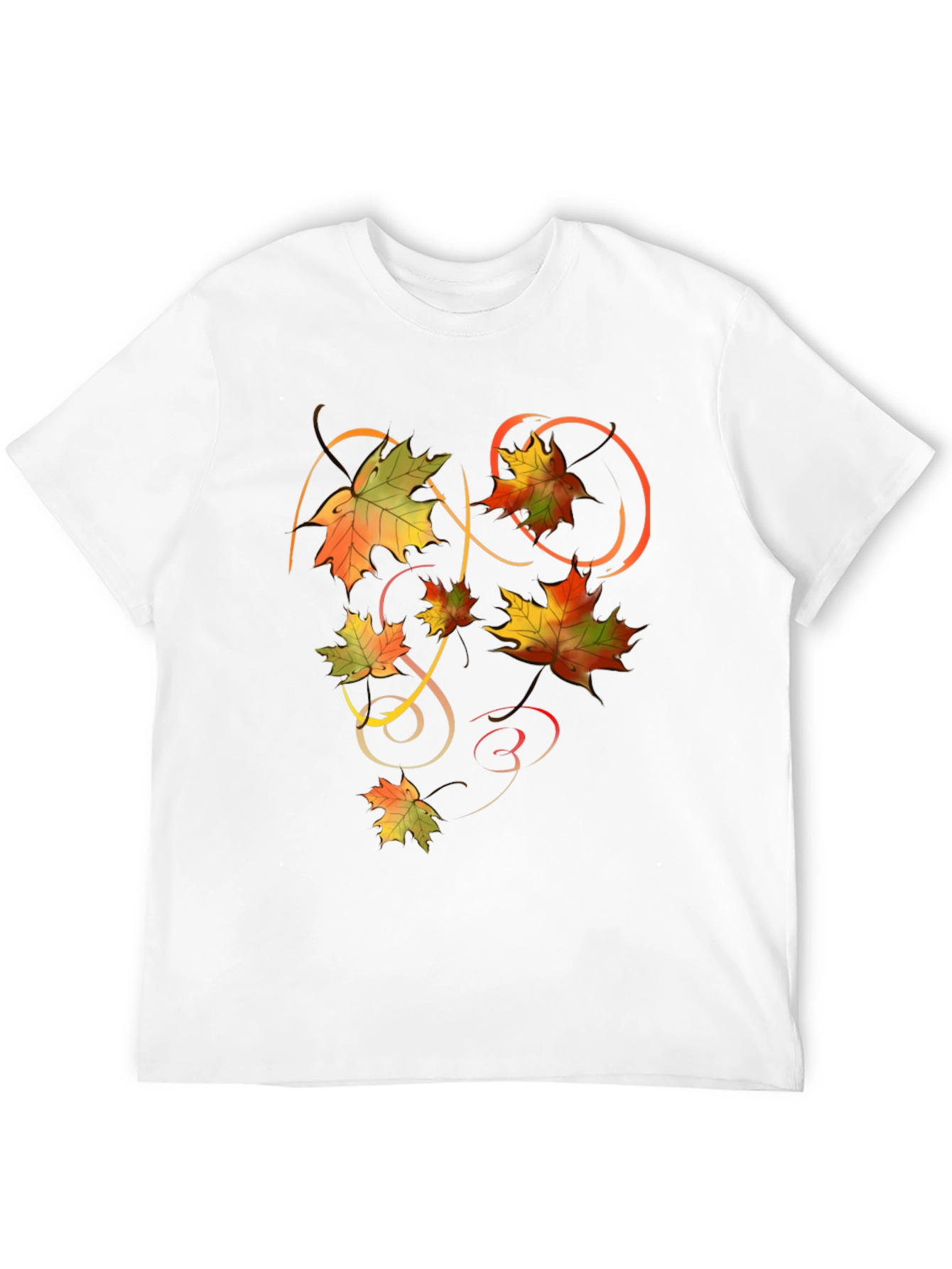 Autumn Leaves Graphic Black T-Shirt
