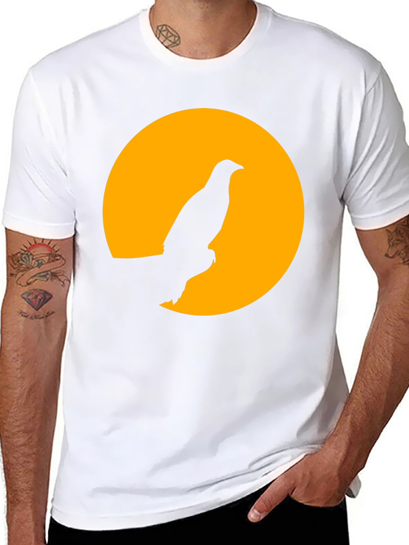 Raven Silhouette Graphic Tee - Black T-Shirt