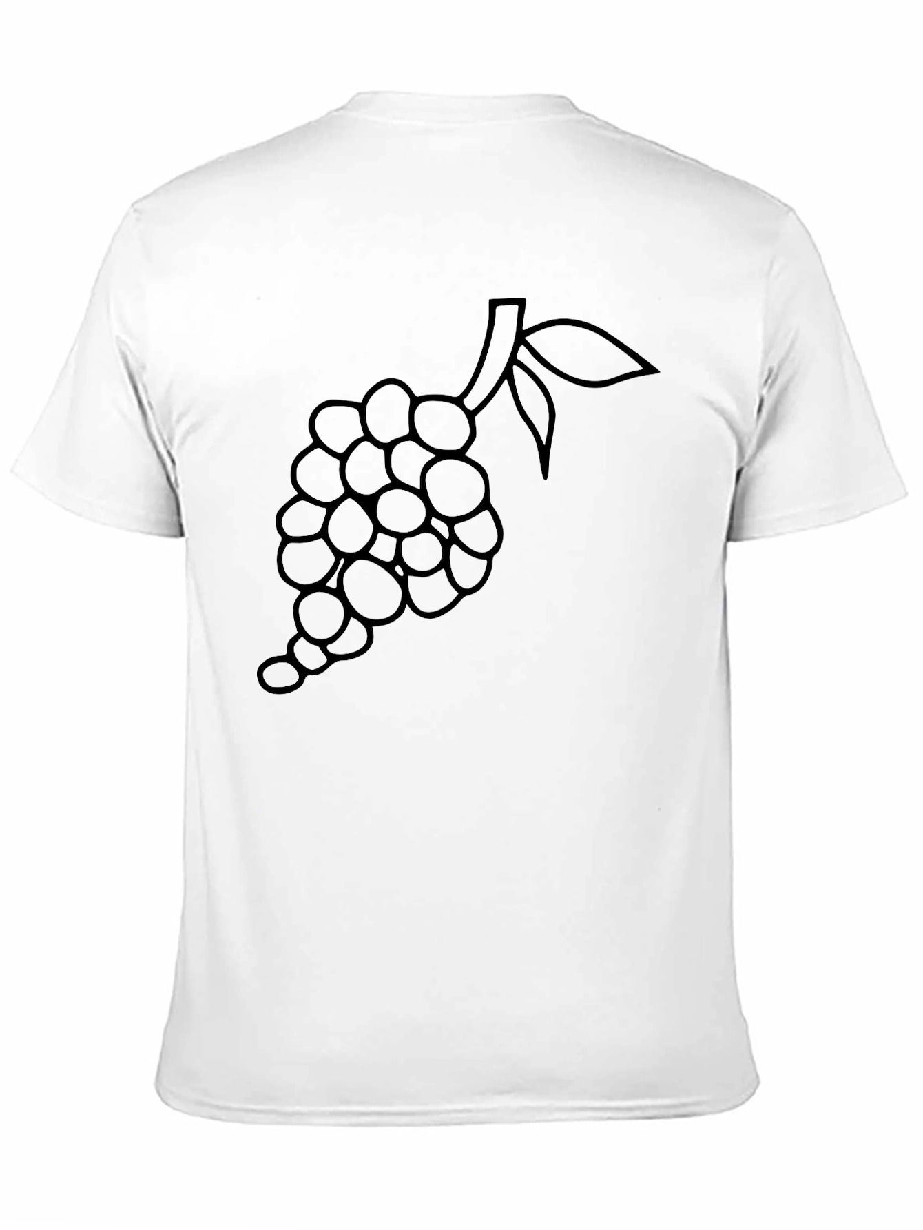 Mens Black Grapes Graphic Tee - Casual Style