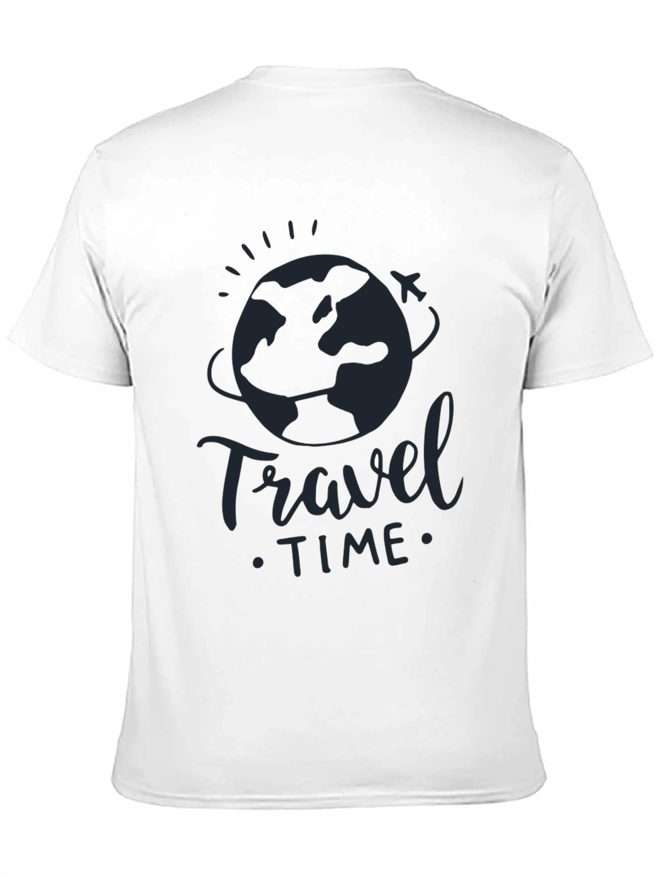 Travel Time Black Graphic Tee