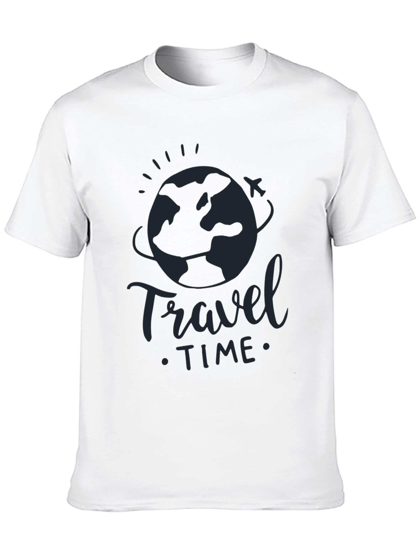 Travel Time Black Graphic Tee