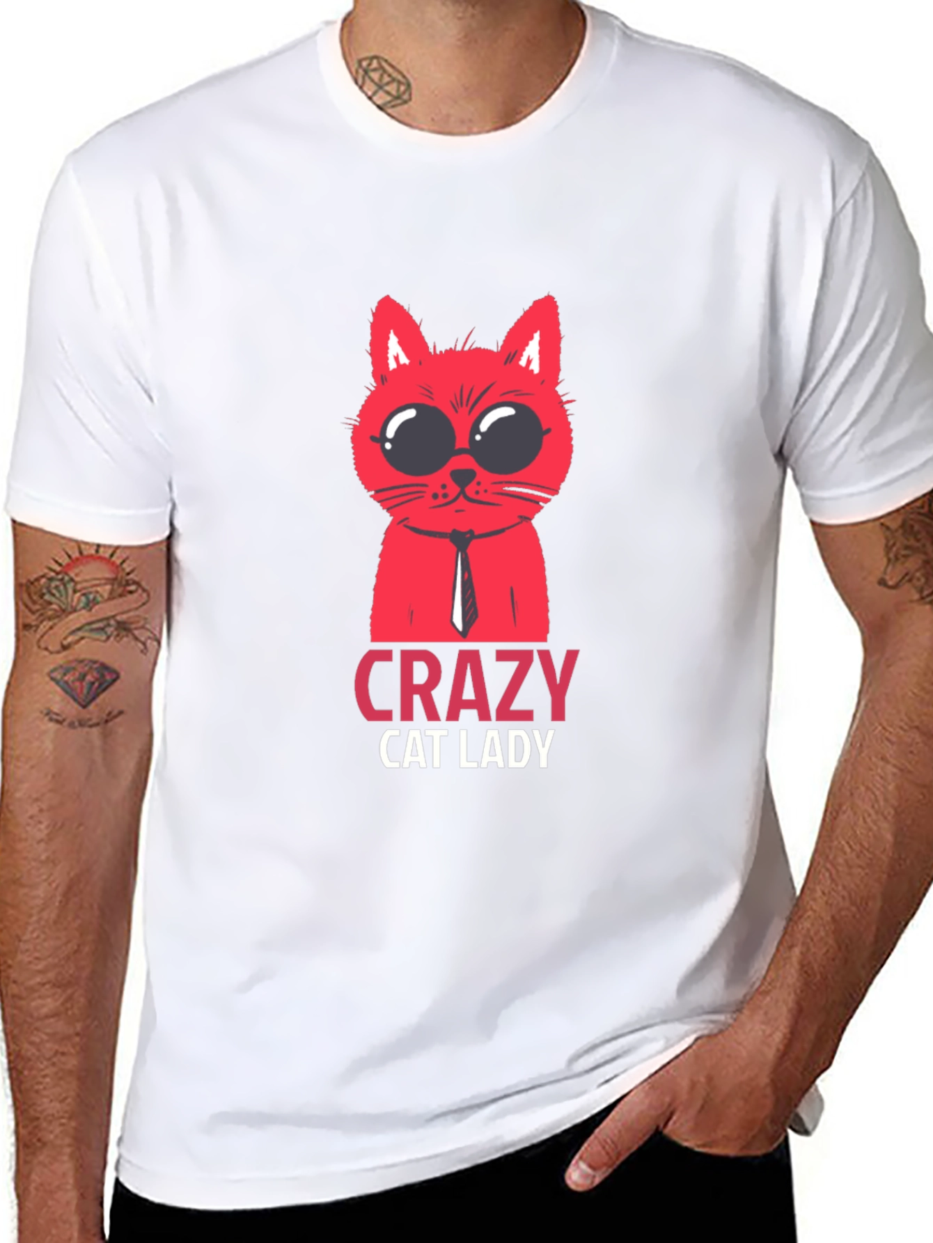 Crazy Cat Lady T-Shirt - Fun Novelty Tee
