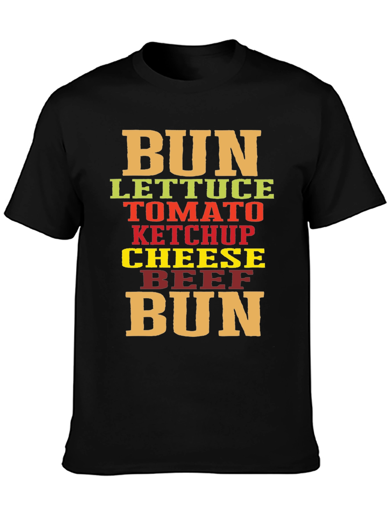 Burger Ingredients T-Shirt - Funny Foodie Tee