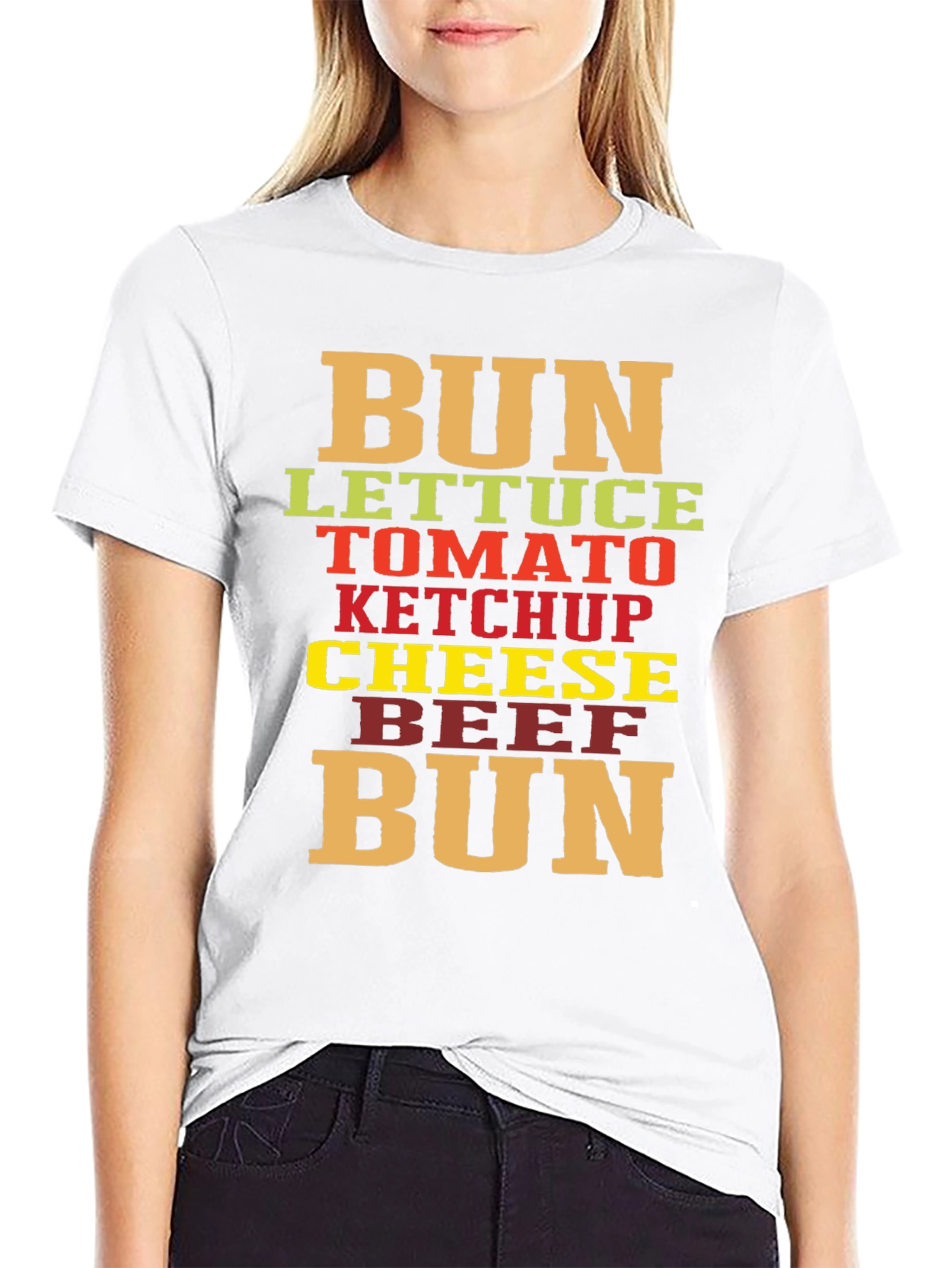 Burger Ingredients T-Shirt - Funny Foodie Tee