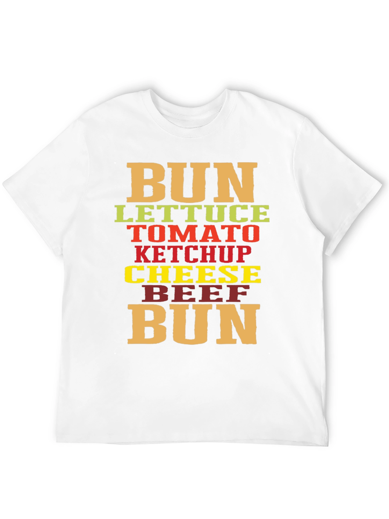 Burger Ingredients T-Shirt - Funny Foodie Tee